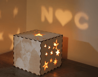 Cherry Blossom Pink Night Light for Girls Room