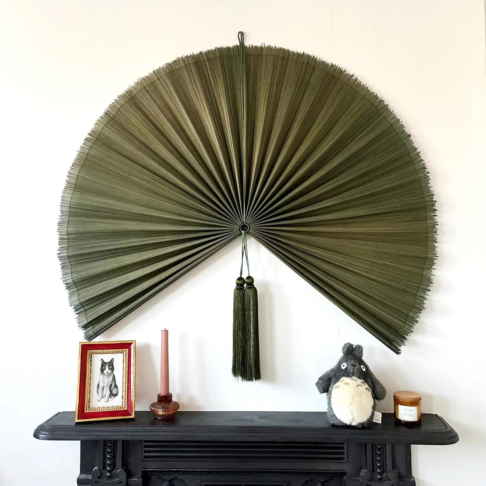 Wall Fan Decor, Bamboo Decorative Fans, Handcrafted Bamboo Fans, Boho Bamboo Wall Decor, Artisan Bamboo Fan Decor, Bamboo Fan ( Style Fan 1) 1
