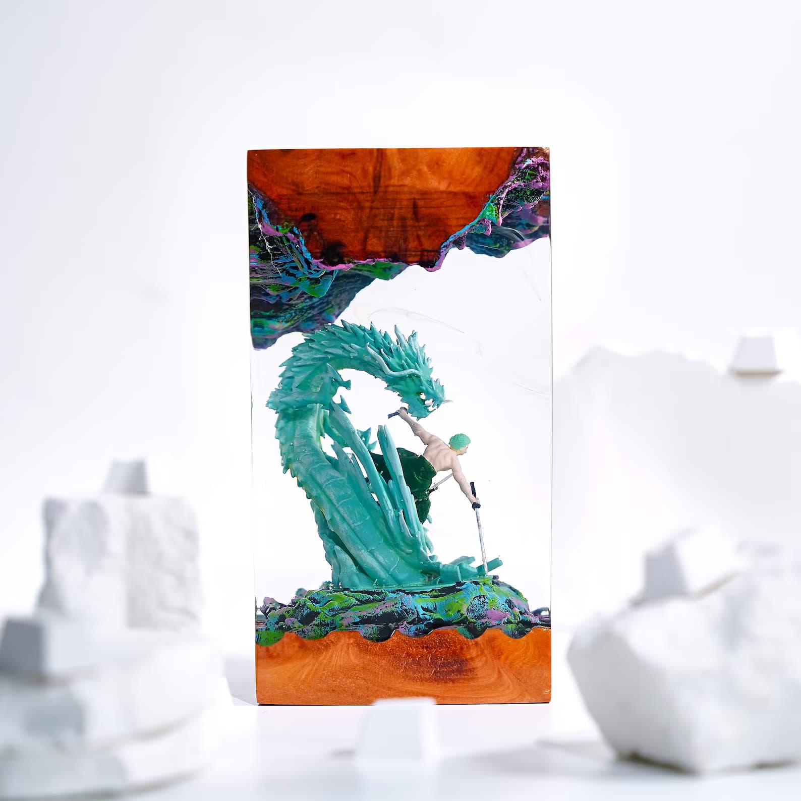 Z.or.o Dragon Lamp, Onepi.ec/e diorama wood resin lamp, G.e.ar 5 Inspired, Gift For kid, gift for him, Christmas Gift Idea, Gift For Otaku 6