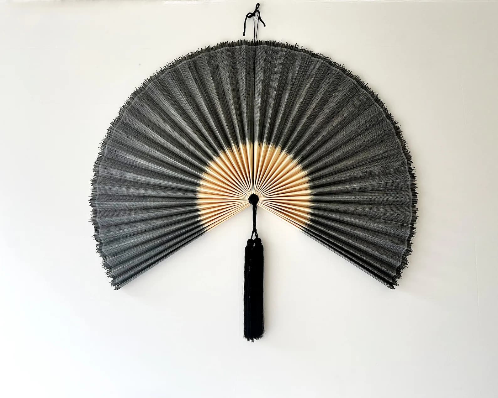 Wall Fan Decor, Bamboo Decorative Fans, Handcrafted Bamboo Fan, Boho Bamboo Wall Decor, Artisan Bamboo Fan Decor, Bamboo Fan ( Style Fan 05) 5