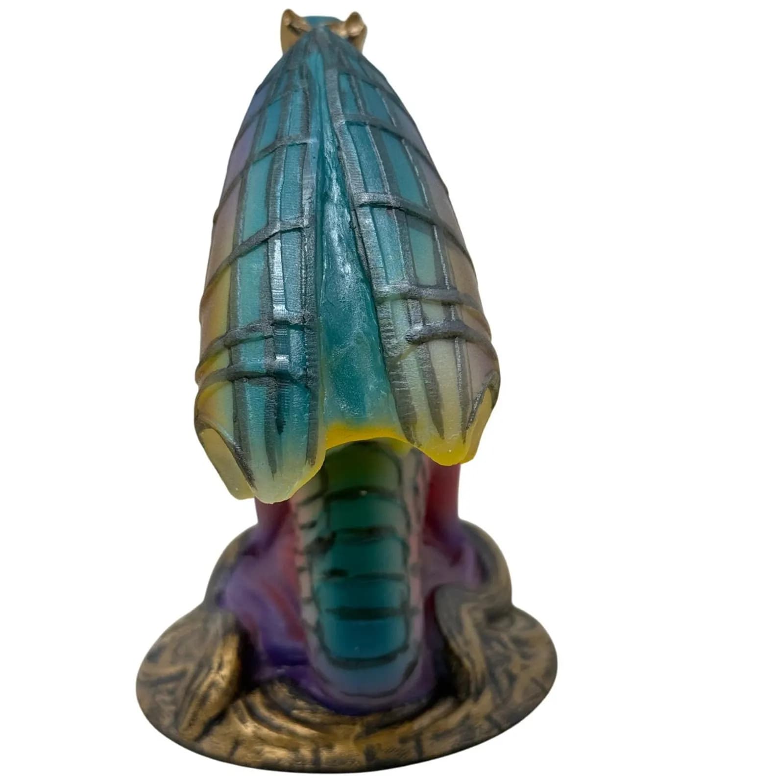Resin Dragon Night Light 6" Stained Glass Look Fantasy Lamp Battery Operated 6