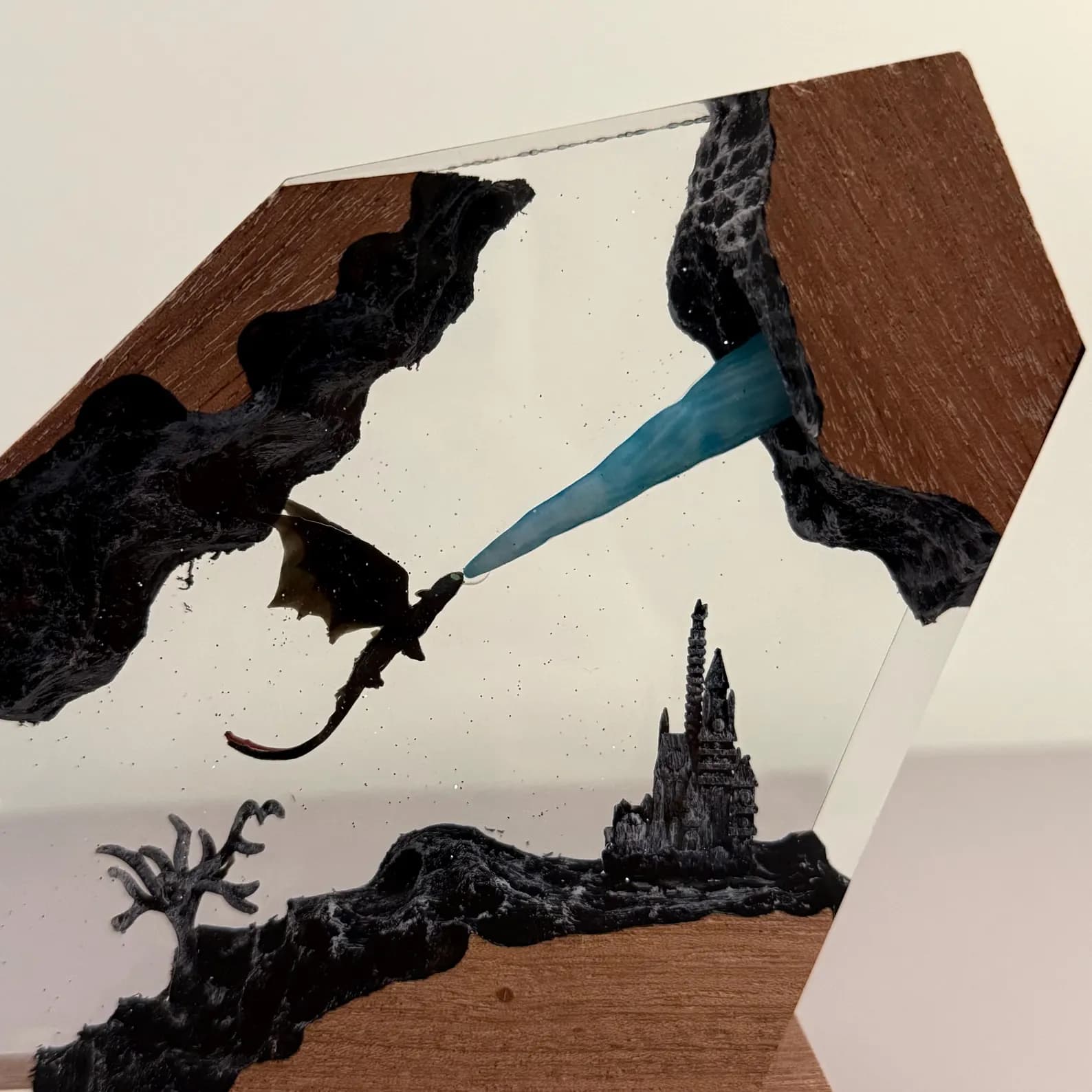 Toothless & Light Fury Resin Lamp, Christmas Gift Ideas for Her, How to Train Your Dragon Night Light, Fantasy Dragon Crystal LED Decor 15