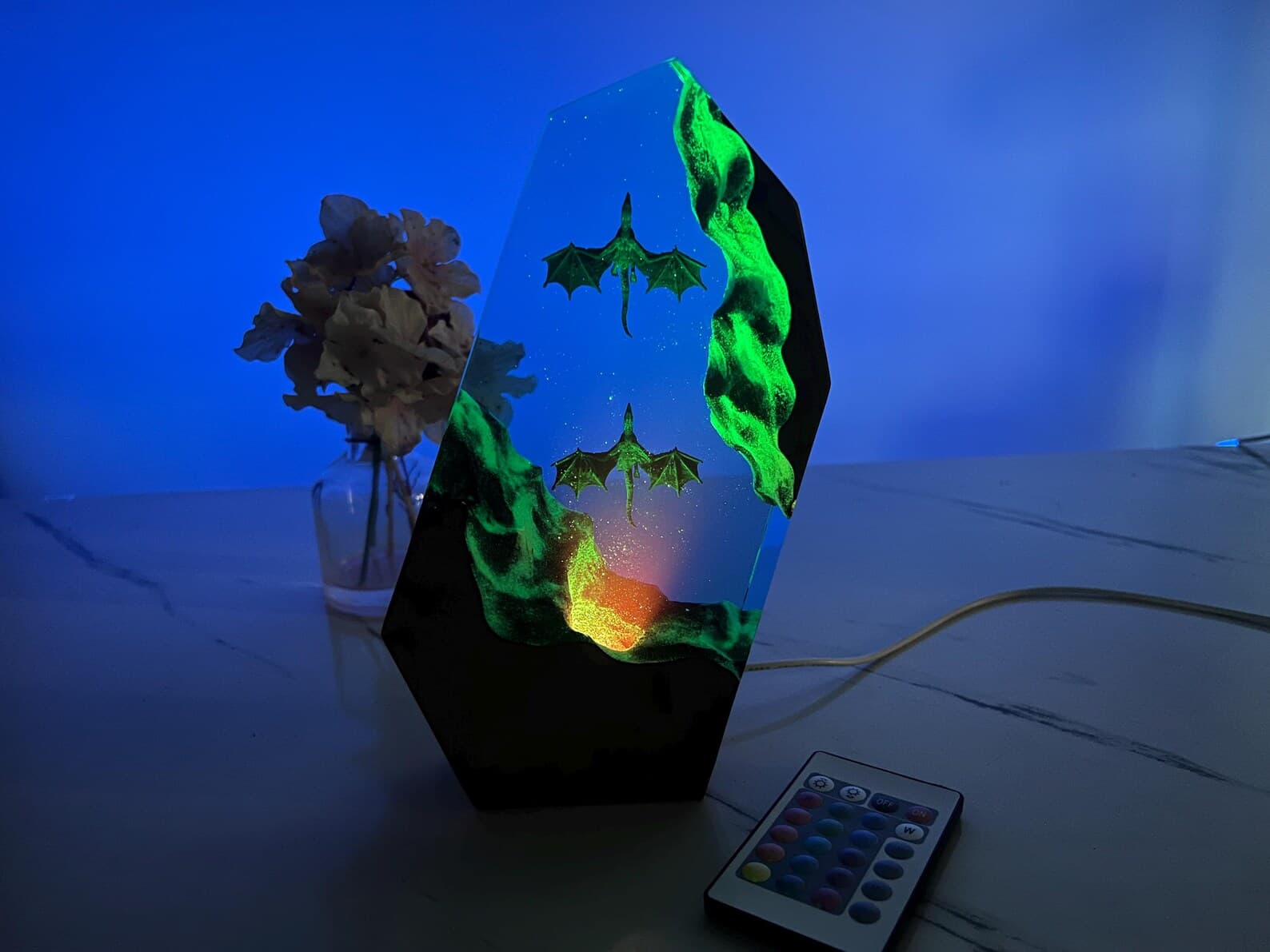 Fire Dragon and Ice Dragon Resin LampâChristmas Decoration, Dragon Lover Gift MrChuahStore 5 out of 5 stars 4