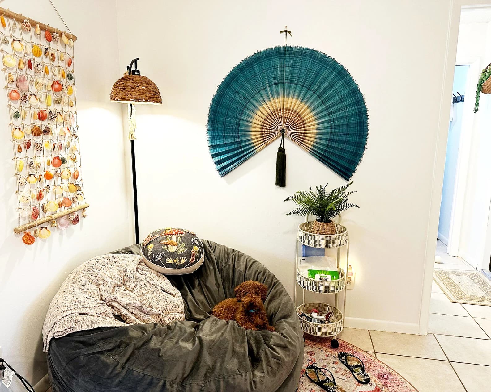 Bamboo Decorative Fans, Handcrafted Bamboo Fan, Boho Bamboo Wall Decor, Artisan Bamboo Fan Decor, Bamboo Fan, Wall Fan Decor ( Style Fan 63) 1