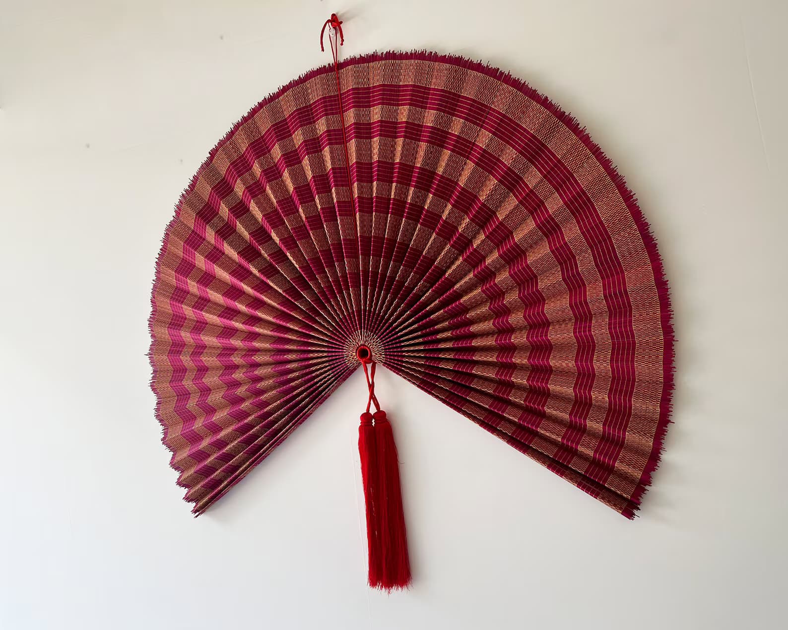 Wall Fan Decor, Bamboo Decorative Fans, Handcrafted Bamboo Fan, Boho Bamboo Wall Decor, Artisan Bamboo Fan Decor, Bamboo Fan ( Style Fan 56) 4