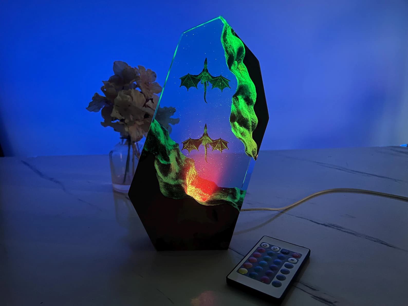 Fire Dragon and Ice Dragon Resin LampâChristmas Decoration, Dragon Lover Gift MrChuahStore 5 out of 5 stars 1