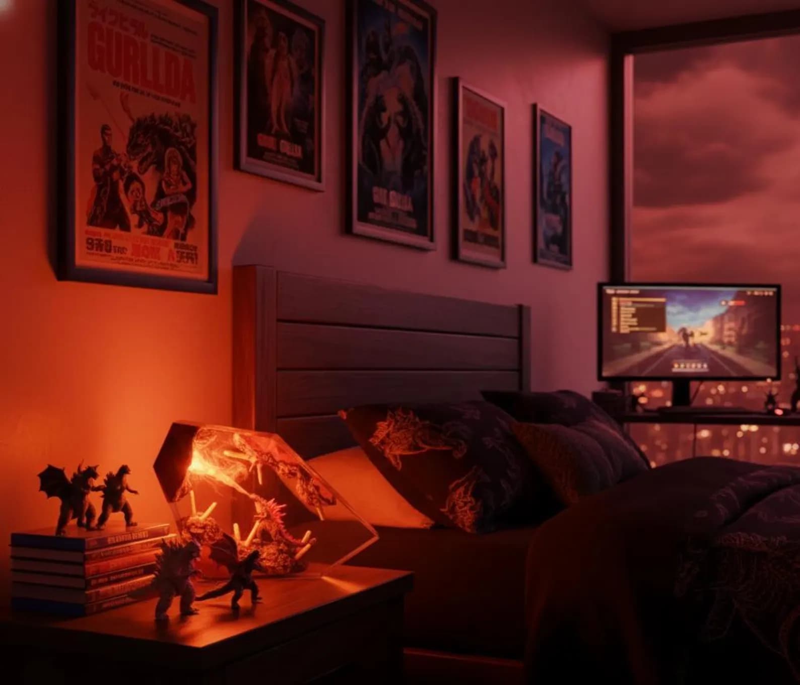 Handcrafted Cosmic Dragon Resin Lamp | LED Crystal Cave Diorama 2