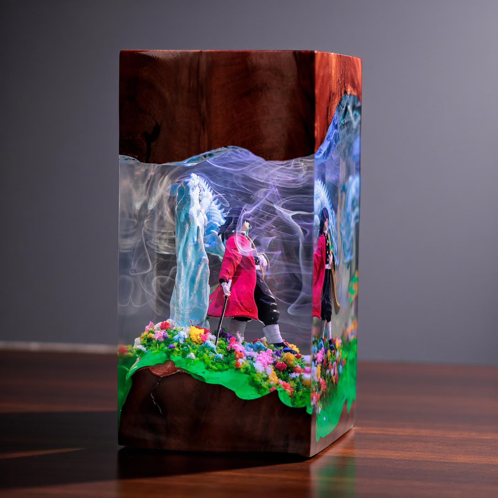 Handmade Fantasy Dragon Resin Lamp – Custom Epoxy Diorama Night Light, Anime Lamp, Gaming Gift, Unique Desk Decor, Christmas Gifts 7