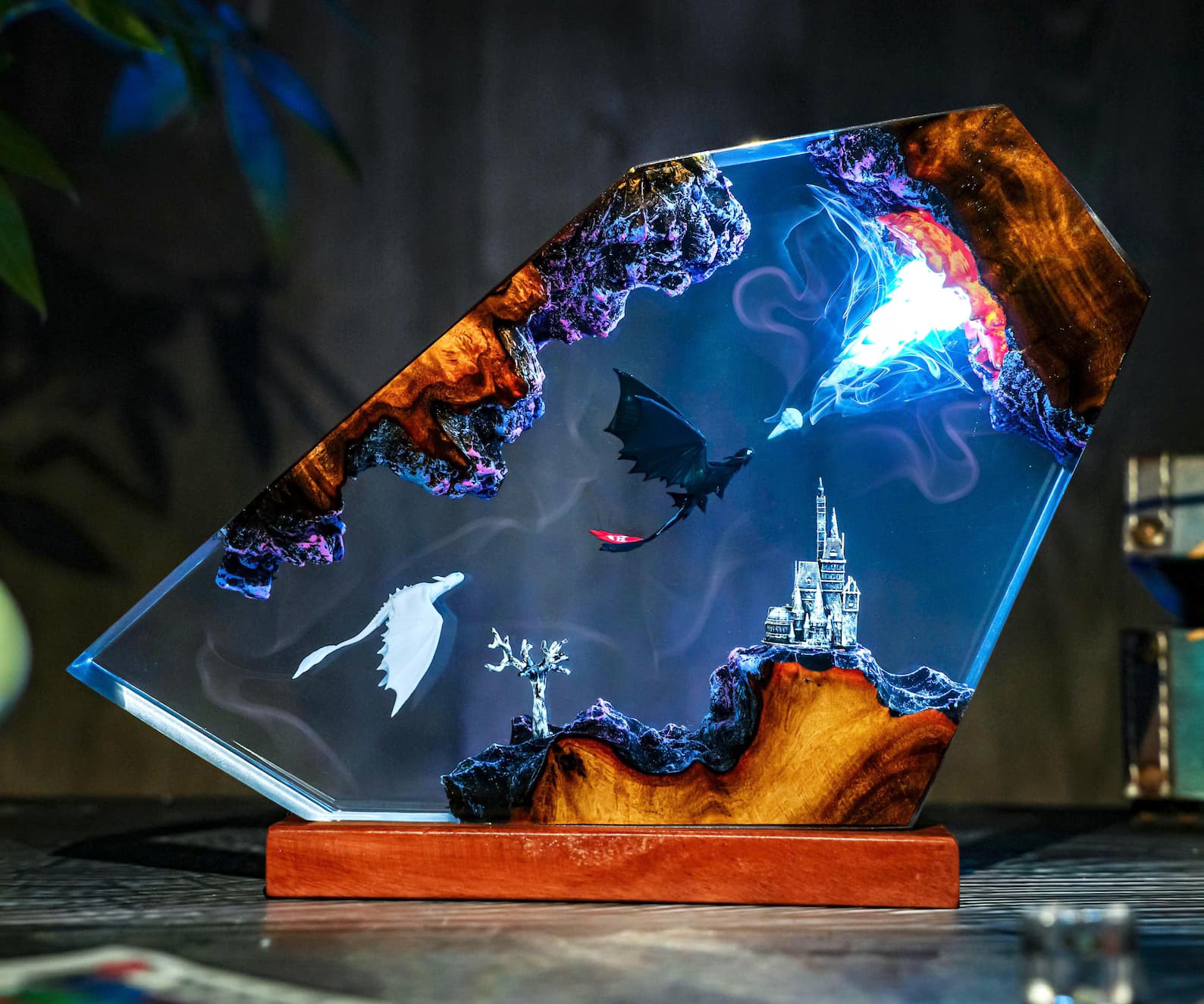 Tooth.less and Light fu.ry night light, Handmade dragons Light, Fantasy Gift for Her or Kids, dragon age, christmas ornaments 3