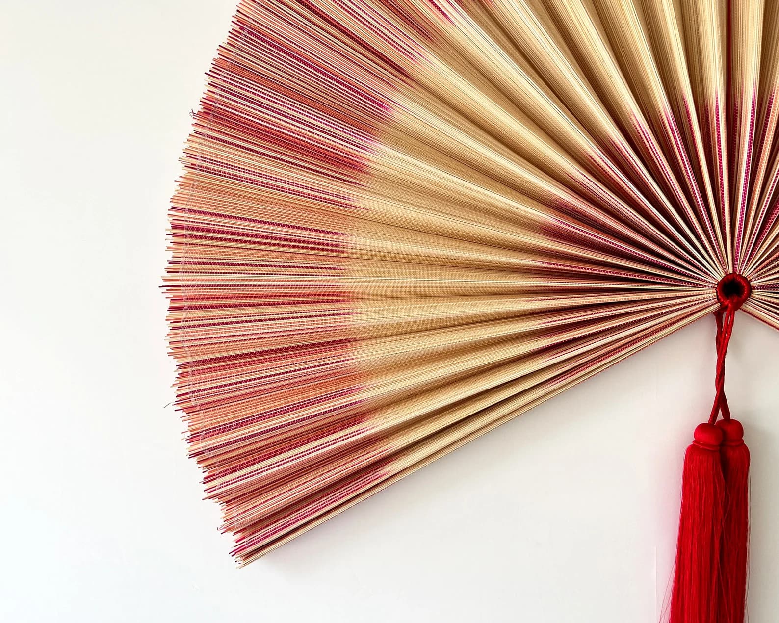 Wall Fan Decor, Bamboo Decorative Fans, Handcrafted Bamboo Fan, Boho Bamboo Wall Decor, Artisan Bamboo Fan Decor, Bamboo Fan ( Style Fan 08) 7