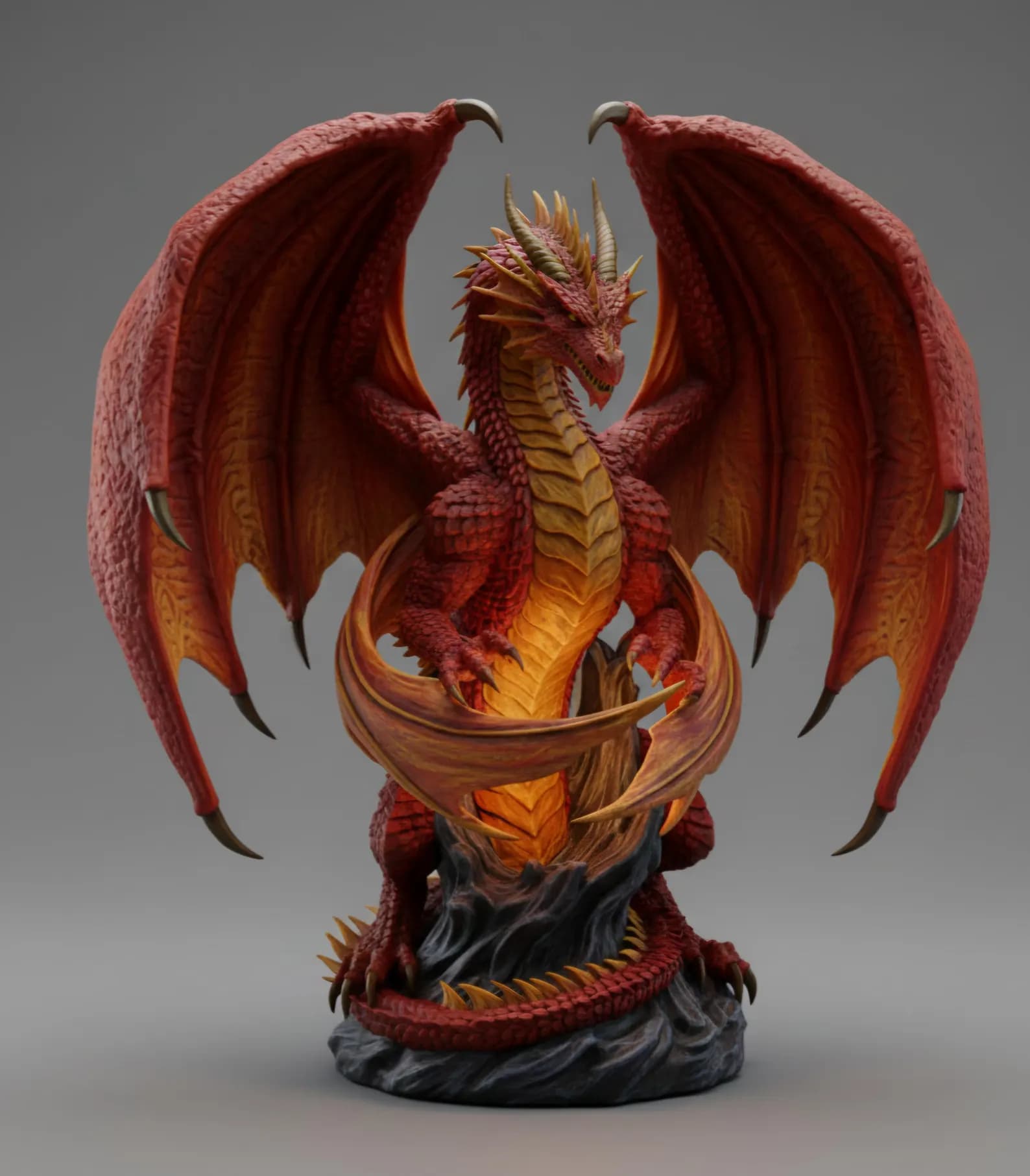 Dragon Light Orb Sculpture | LED Desk Lamp, Fantasy Decor 2