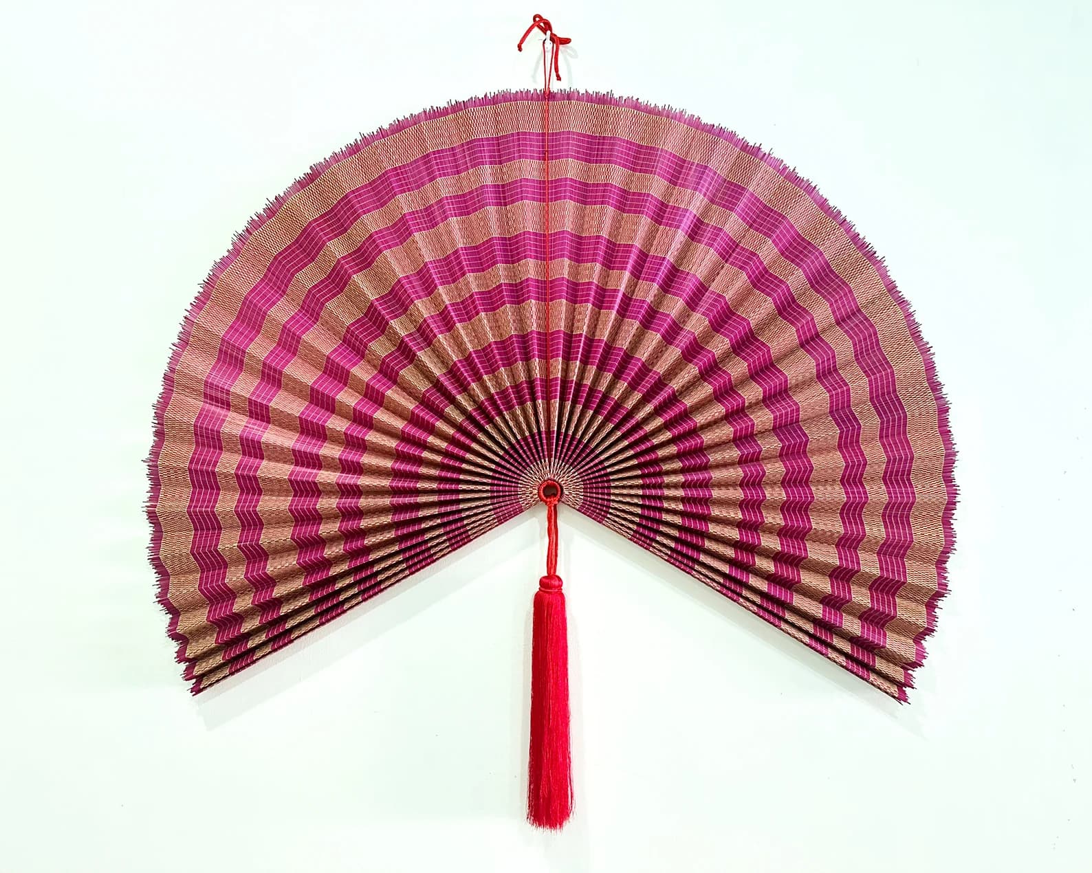 Wall Fan Decor, Bamboo Decorative Fans, Handcrafted Bamboo Fans, Boho Bamboo Wall Decor, Artisan Bamboo Fan Decor, Bamboo Fan ( Style 101 ) 5