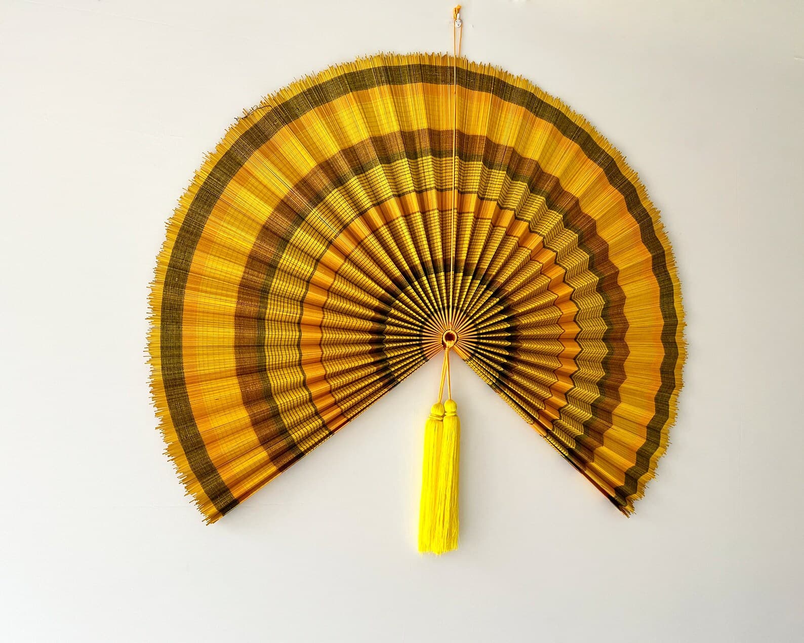 Bamboo Decorative Fans, Handcrafted Bamboo Fan, Boho Bamboo Wall Decor, Artisan Bamboo Fan Decor, Bamboo Fan, Wall Fan Decor 2