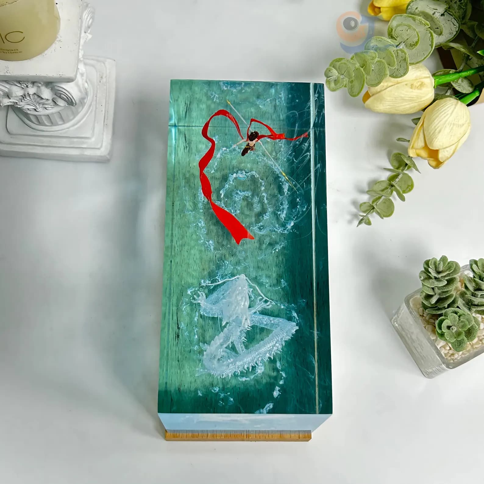 Personalized Resin Dragon Night Light, Creative Handmade Micro Landscape Table Lamp, Collectible Ornaments, Unique Gift, Halloween Gift 10