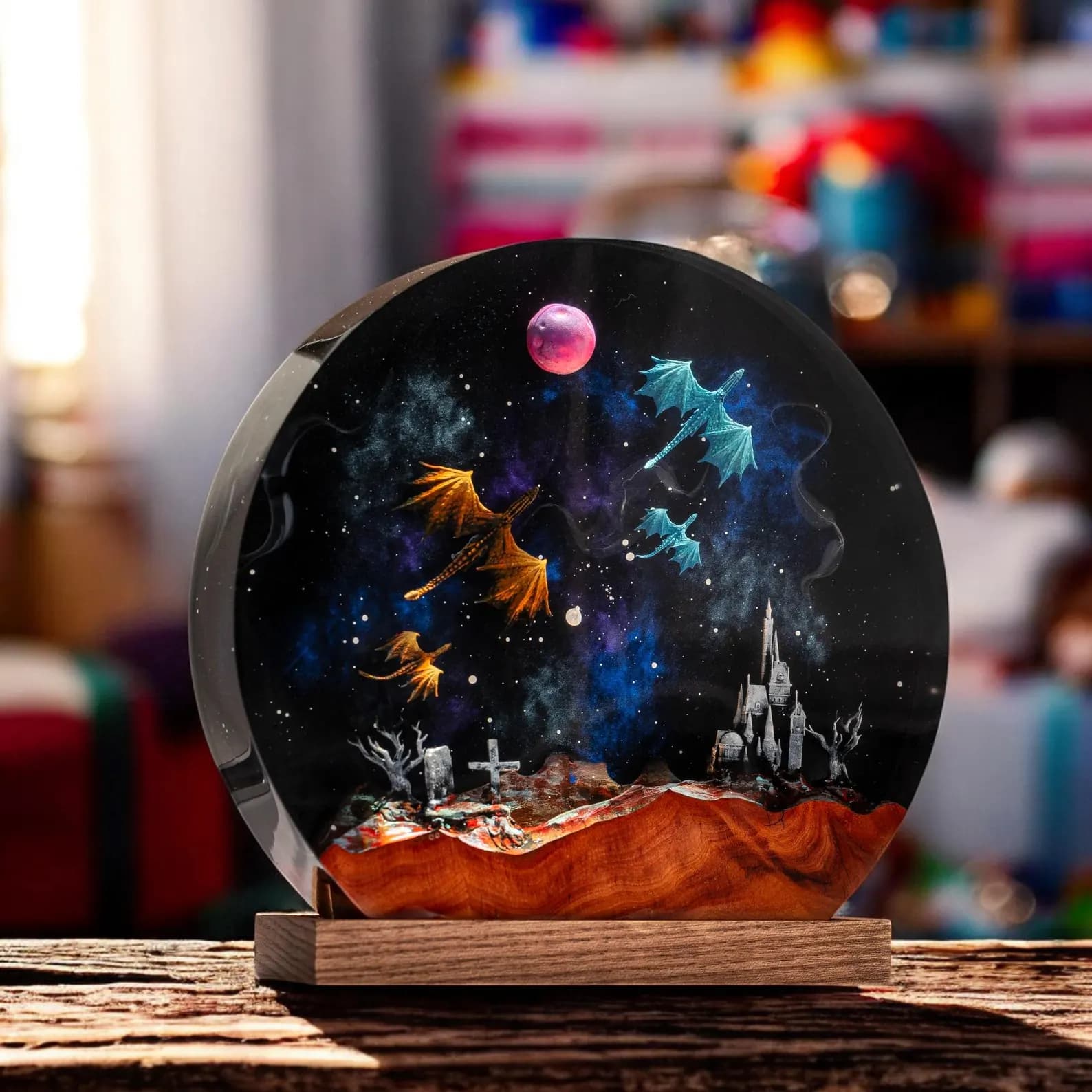 Handmade Resin Dragon Galaxy Lamp – Magical Christmas Night Light, Fantasy Chrismast Gift 5