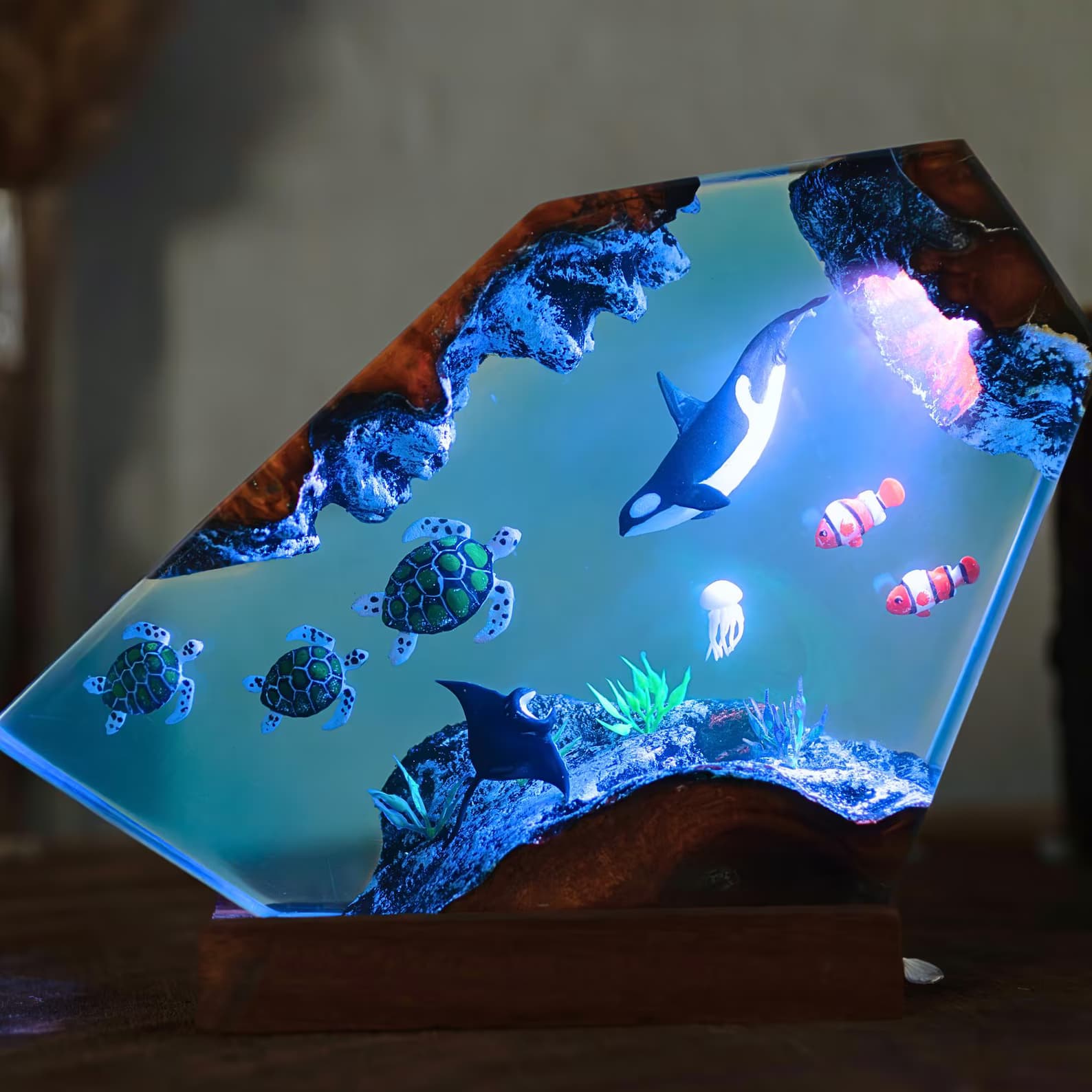 Fire Breath Dragon Resin Lamp, Fantasy Skyrim Night Light, Mystical Flame-Breathing Resin, Handmade Gift for New Year 13