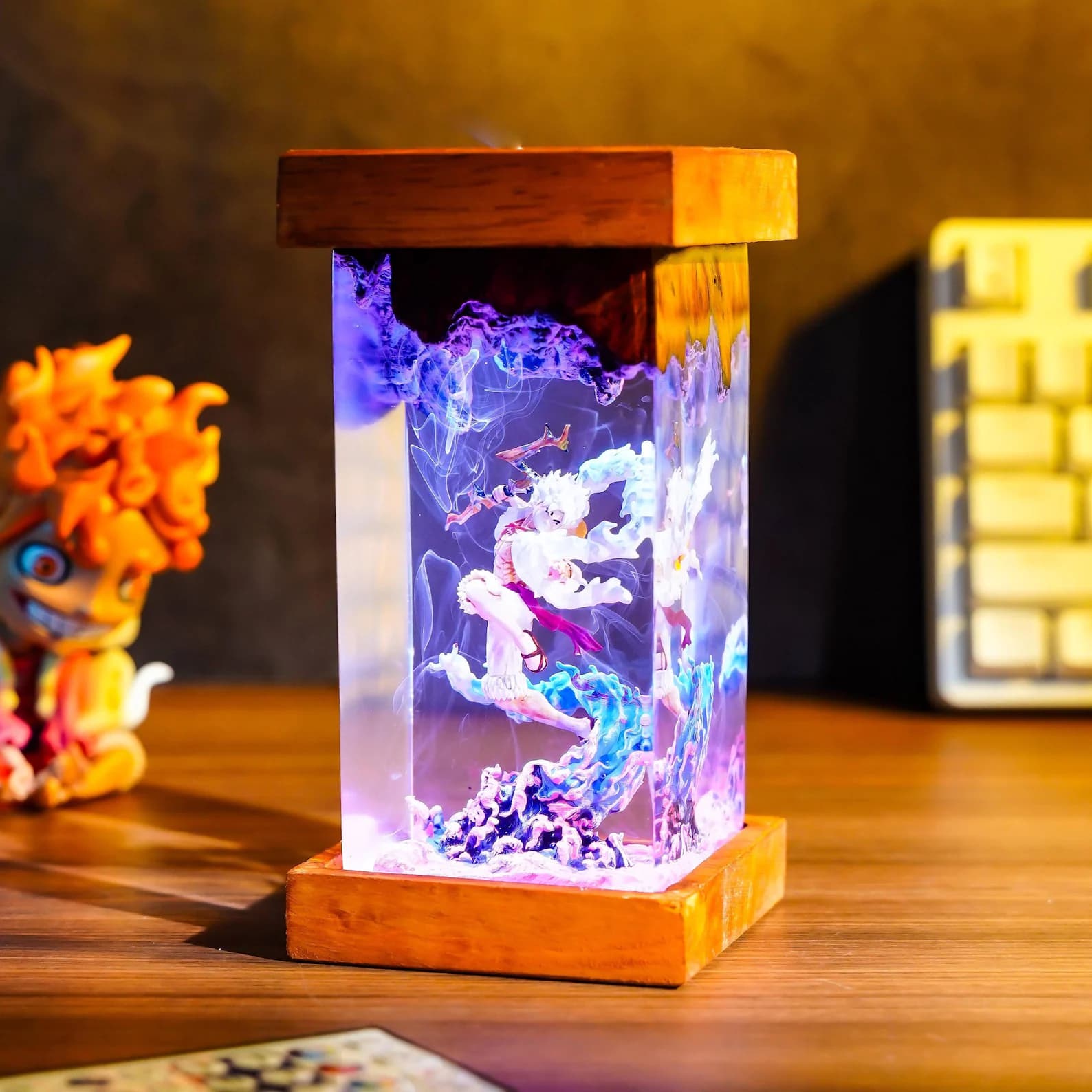 Z.or.o Dragon Lamp, Onepi.ec/e diorama wood resin lamp, G.e.ar 5 Inspired, Gift For kid, gift for him, Christmas Gift Idea, Gift For Otaku 16