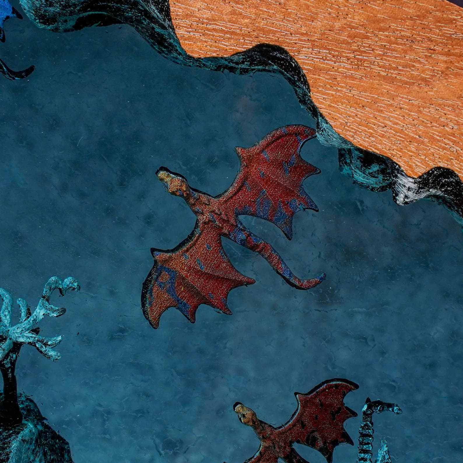 Handmade Dragon Lamp - Enchanted Castle in Resin and Wood - Room Decoration AlfonsoArtesania 12