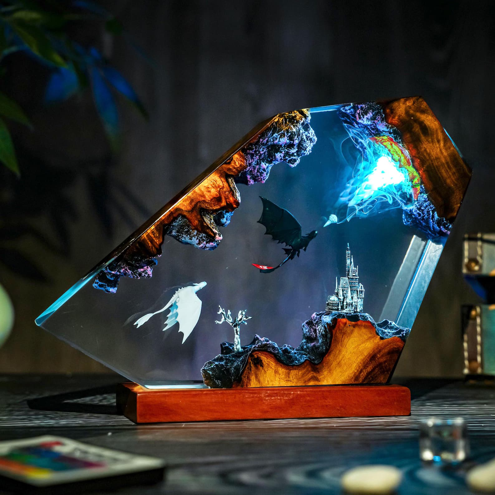 Tooth.less and Light fu.ry night light, Handmade dragons Light, Fantasy Gift for Her or Kids, dragon age, christmas ornaments 5