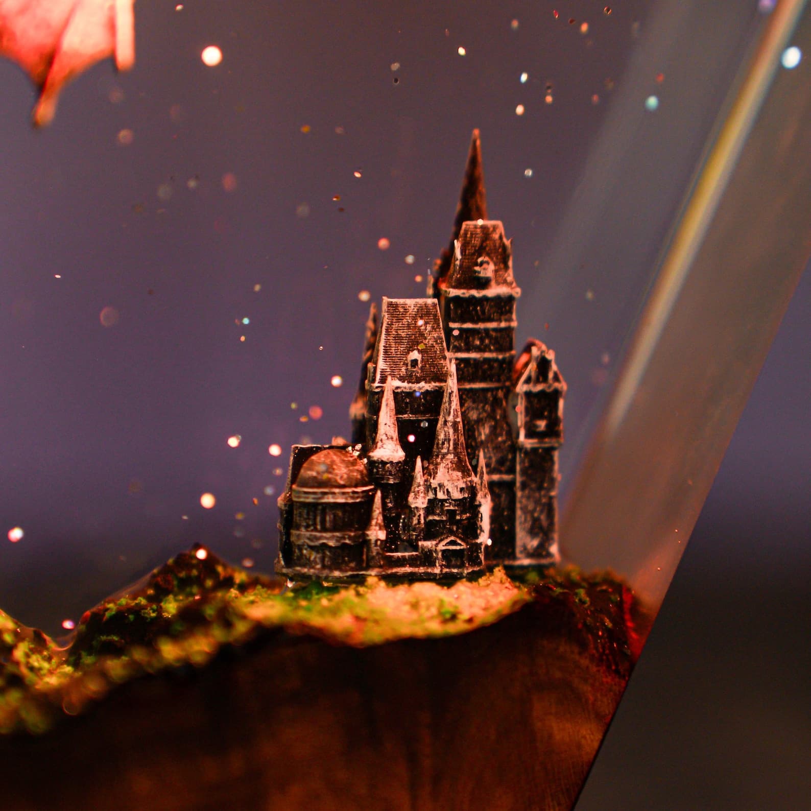 Handmade Resin Dragon Lamp: Fire & Ice Lighting Decor, 3d dragon table lamp, Lighting Home Decor, Valentines gift, resin epoxy 2