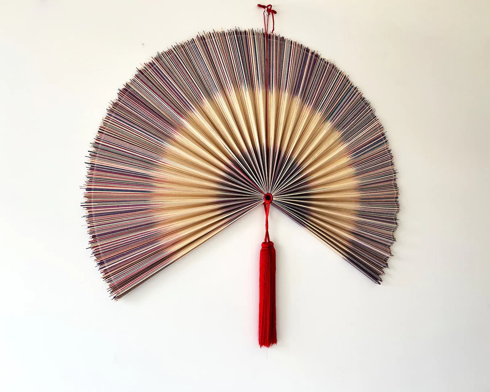 Wall Fan Decor, Bamboo Decorative Fans, Handcrafted Bamboo Fan, Boho Bamboo Wall Decor, Artisan Bamboo Fan Decor, Bamboo Fan ( Style Fan 27) 2