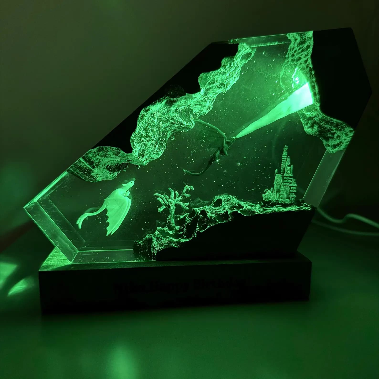 Toothless & Light Fury Resin Lamp, Christmas Gift Ideas for Her, How to Train Your Dragon Night Light, Fantasy Dragon Crystal LED Decor 9