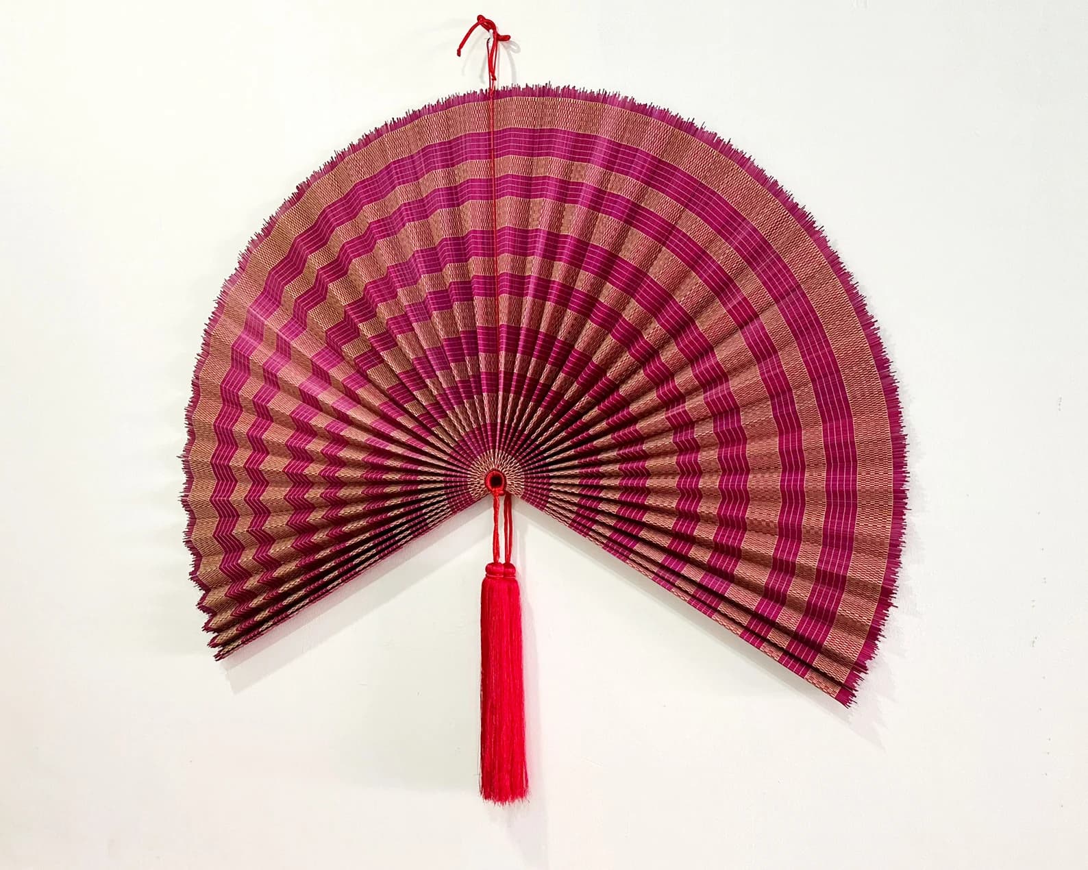 Wall Fan Decor, Bamboo Decorative Fans, Handcrafted Bamboo Fans, Boho Bamboo Wall Decor, Artisan Bamboo Fan Decor, Bamboo Fan ( Style 101 ) 4