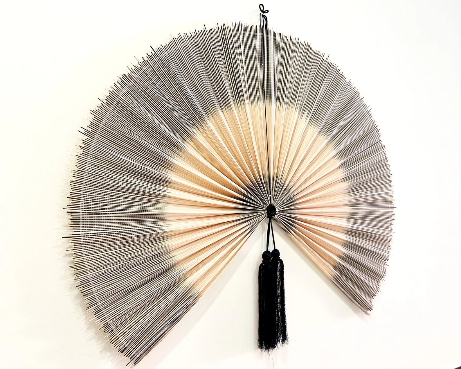 Wall Fan Decor, Bamboo Decorative Fans, Handcrafted Bamboo Fans, Boho Bamboo Wall Decor, Artisan Bamboo Fan Decor, Bamboo Fan ( Style 100 ) 2