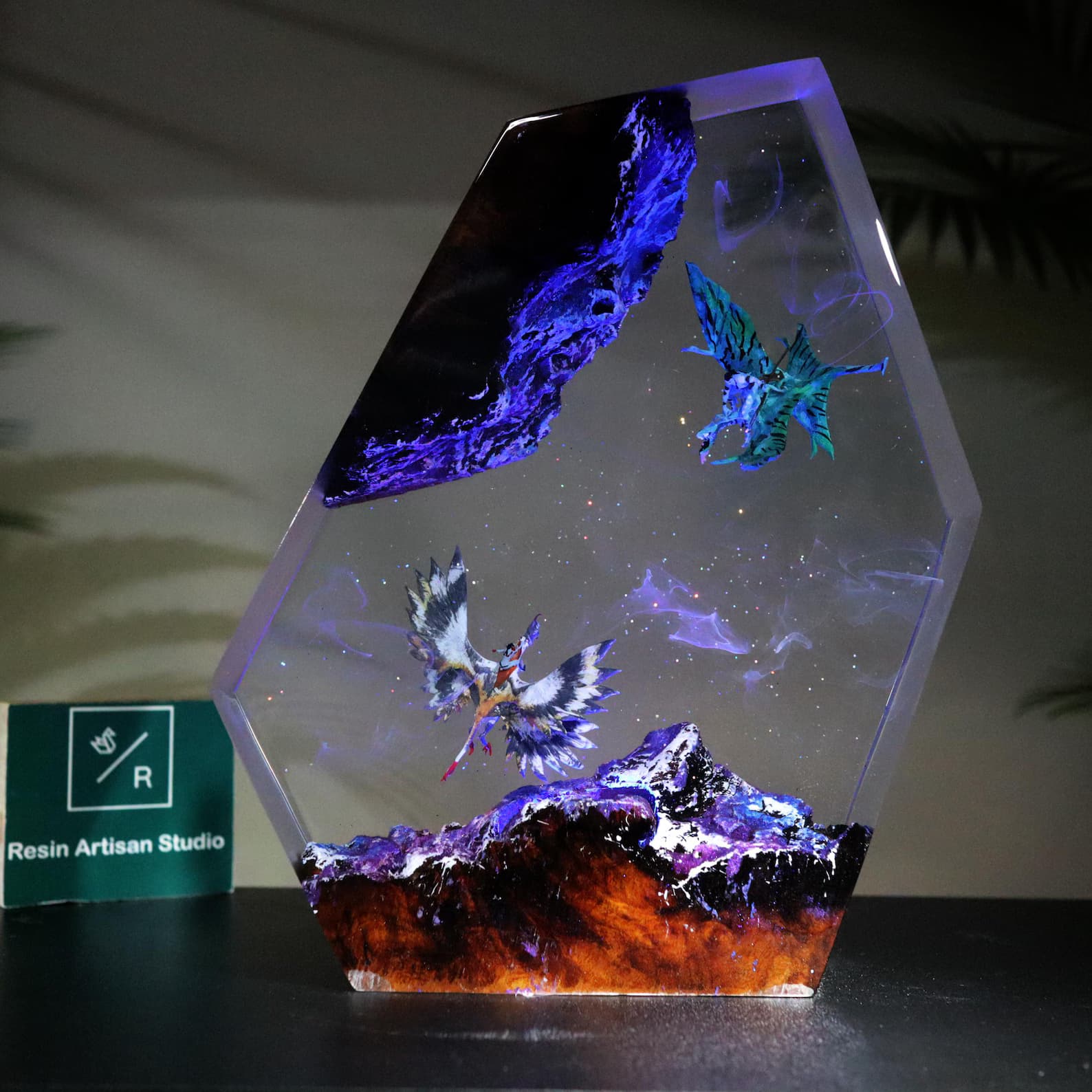 Diorama Windtraders Jake Sully VS Nightwraith Varang Avatar 3 Resin figure Night Light, Avatar 3 fire and ash Figure gift, Unique Desk Lamp 4