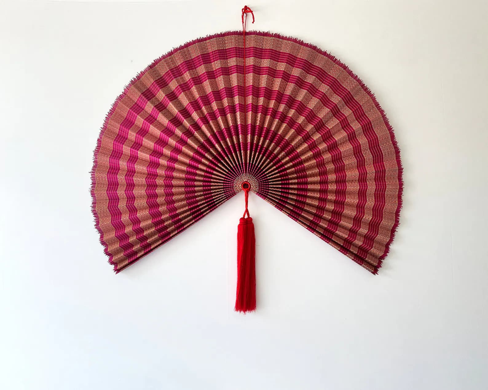 Wall Fan Decor, Bamboo Decorative Fans, Handcrafted Bamboo Fan, Boho Bamboo Wall Decor, Artisan Bamboo Fan Decor, Bamboo Fan ( Style Fan 56) 5