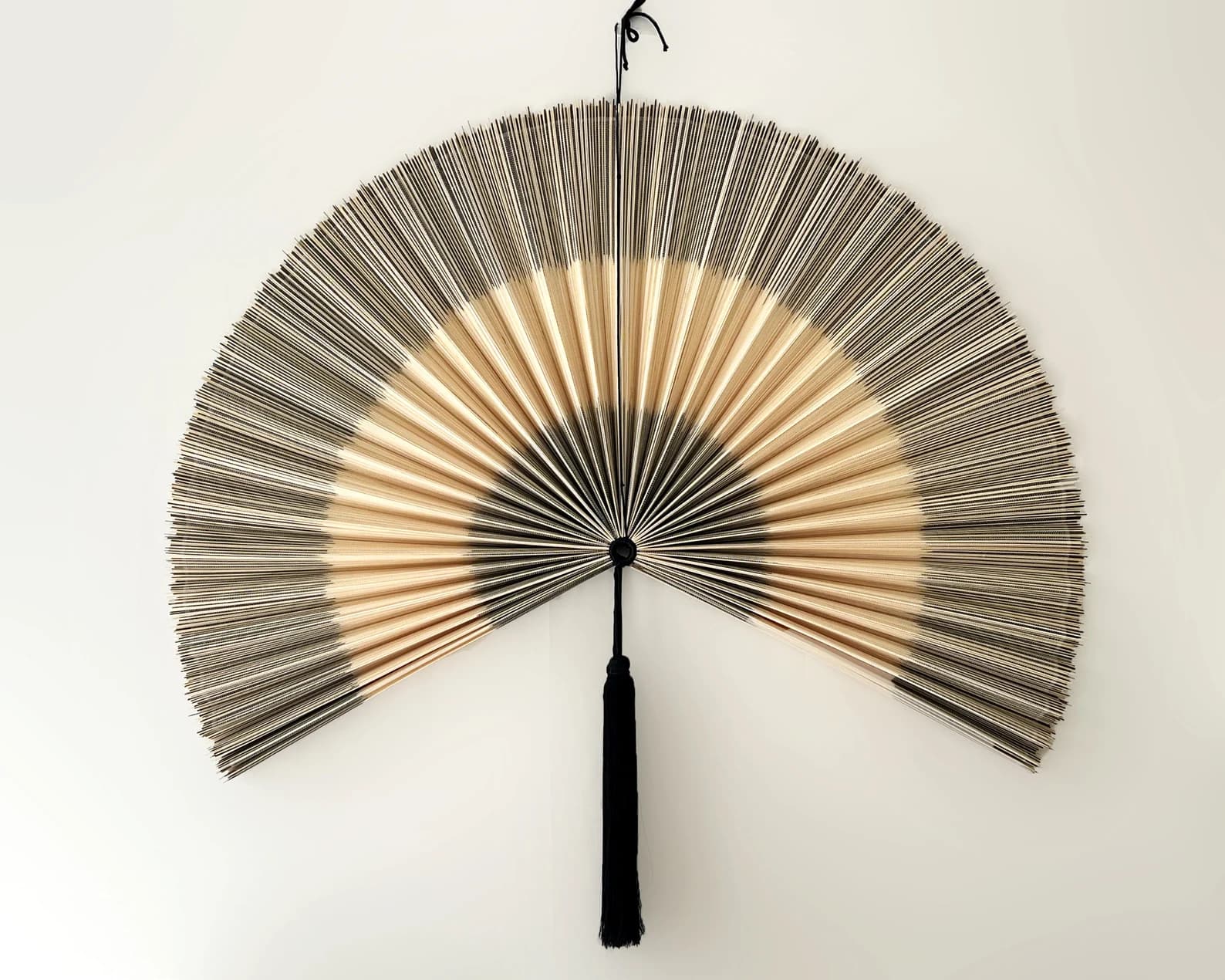 Wall Fan Decor, Bamboo Decorative Fans, Handcrafted Bamboo Fan, Boho Bamboo Wall Decor, Artisan Bamboo Fan Decor, Bamboo Fan ( Style Fan 04)