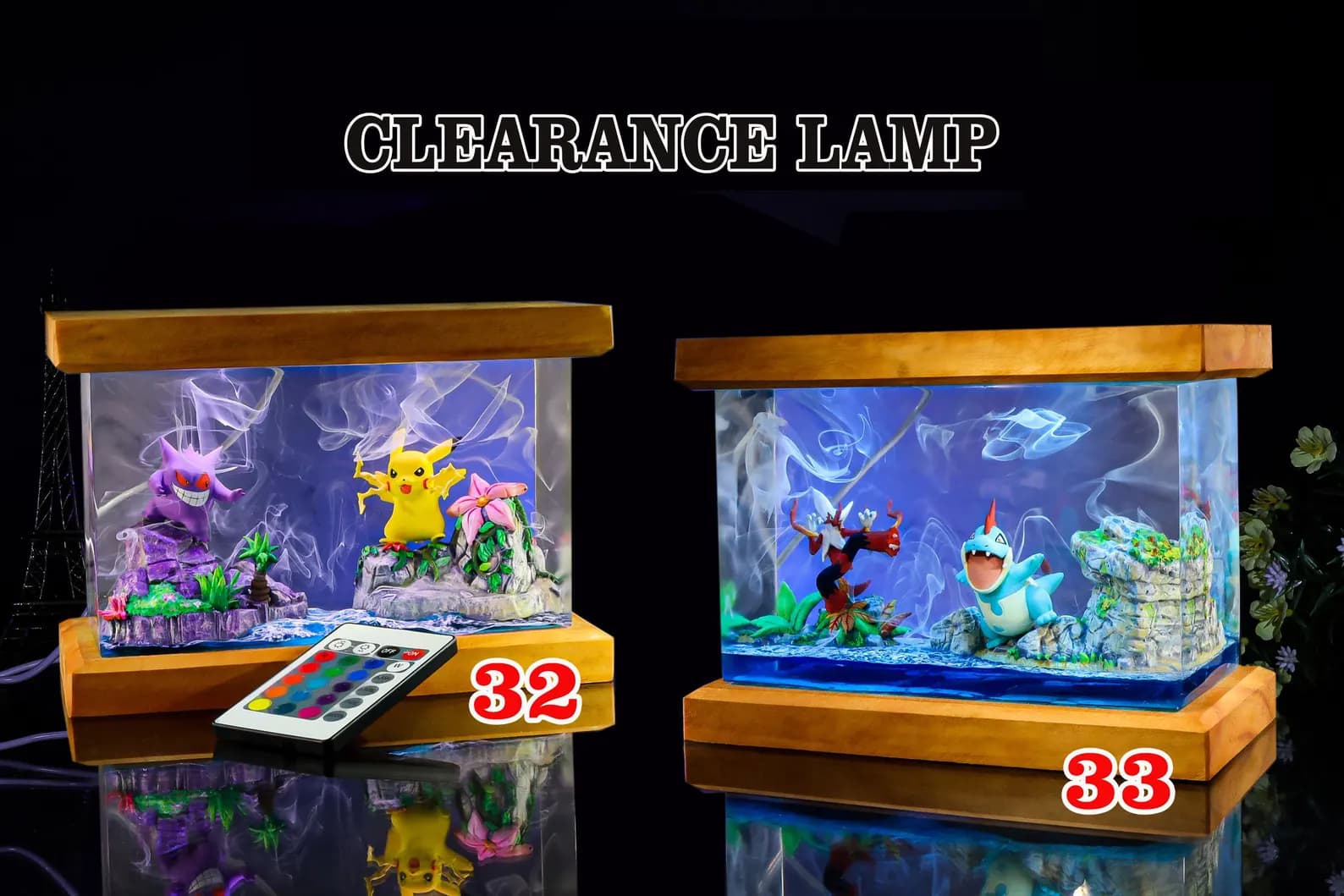 CLEARANCE Anime night light, Discount resin Lamp, Custom Resin Lamp, Personalized Night Light Home Decor, Resin Wood lamp, Gifts 2