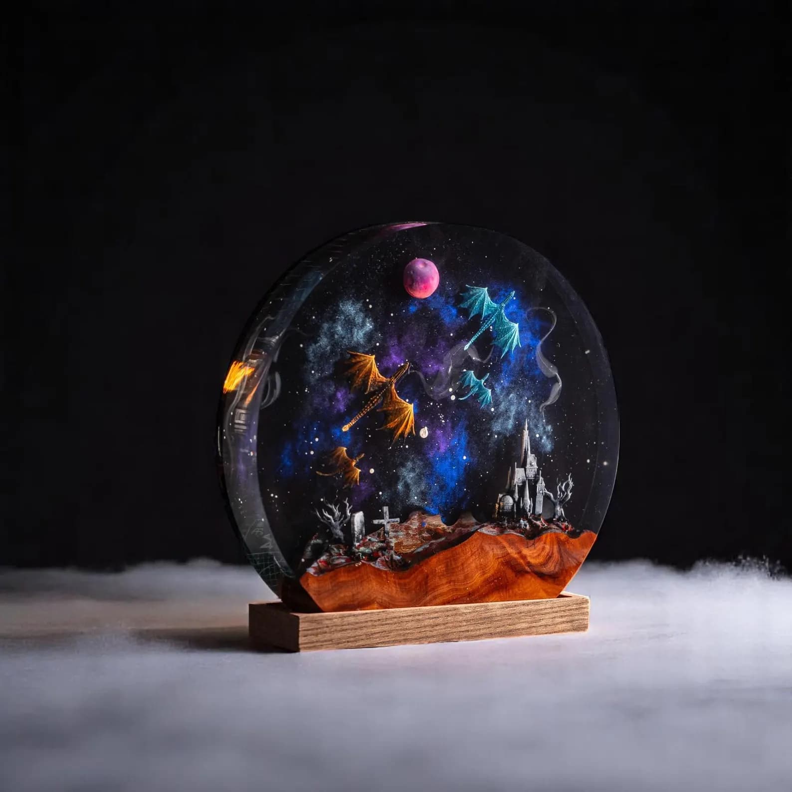 Dragon Galaxy Resin Lamp, Ice Dragon And Fire Dragon Resin Night Light, Christmas lamp, dragon lamp, Fantasy Lamp, Anime Lamp, Gift For Him 10