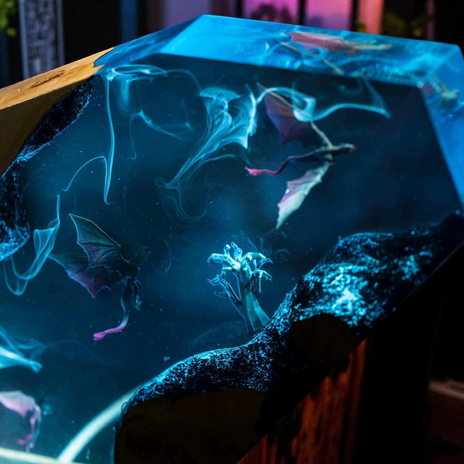 Dragon Resin Lamp, Handmade Fantasy LED Night Light, Magical Christmas Gift for Dragon Lover 5