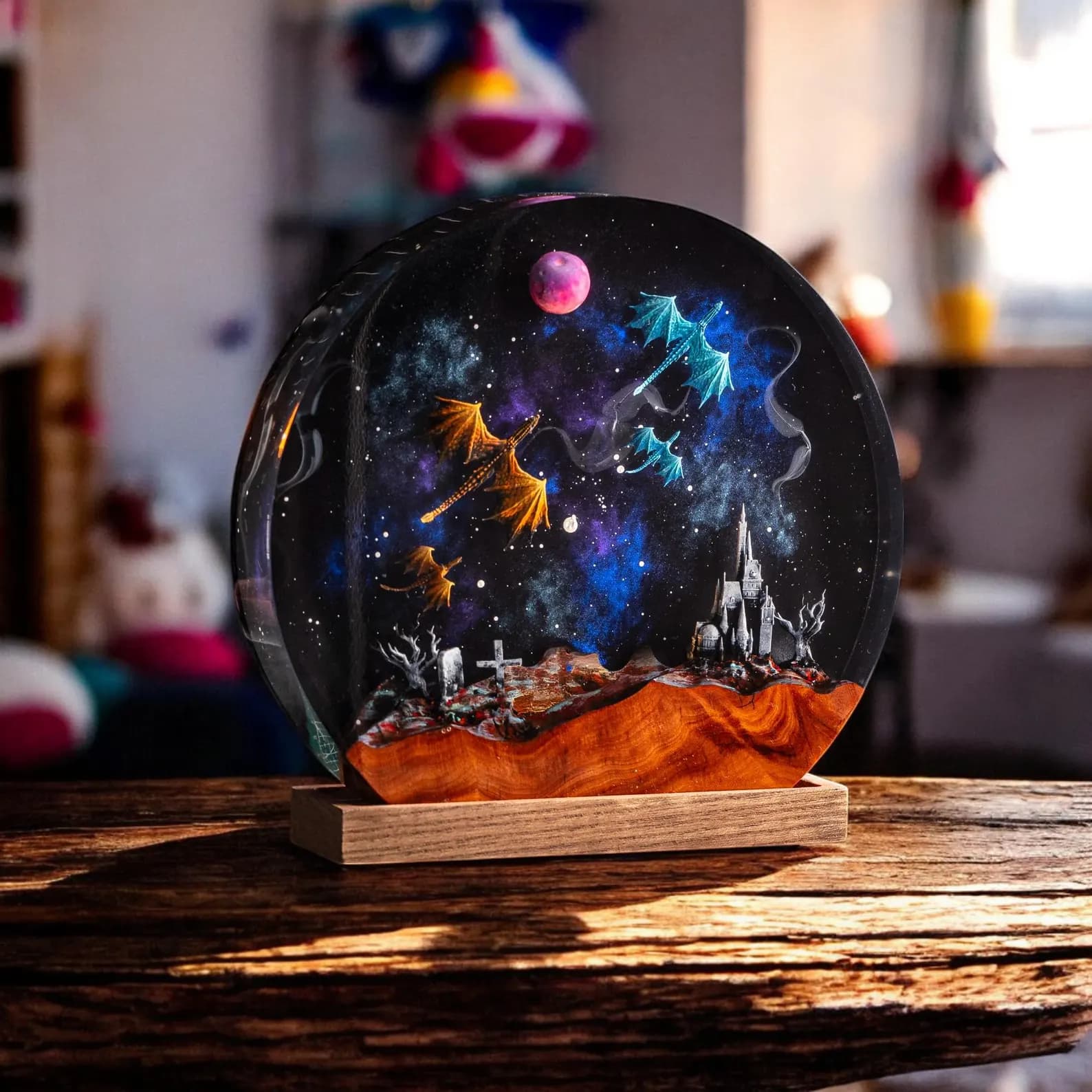 Handmade Resin Dragon Galaxy Lamp – Magical Christmas Night Light, Fantasy Chrismast Gift 6