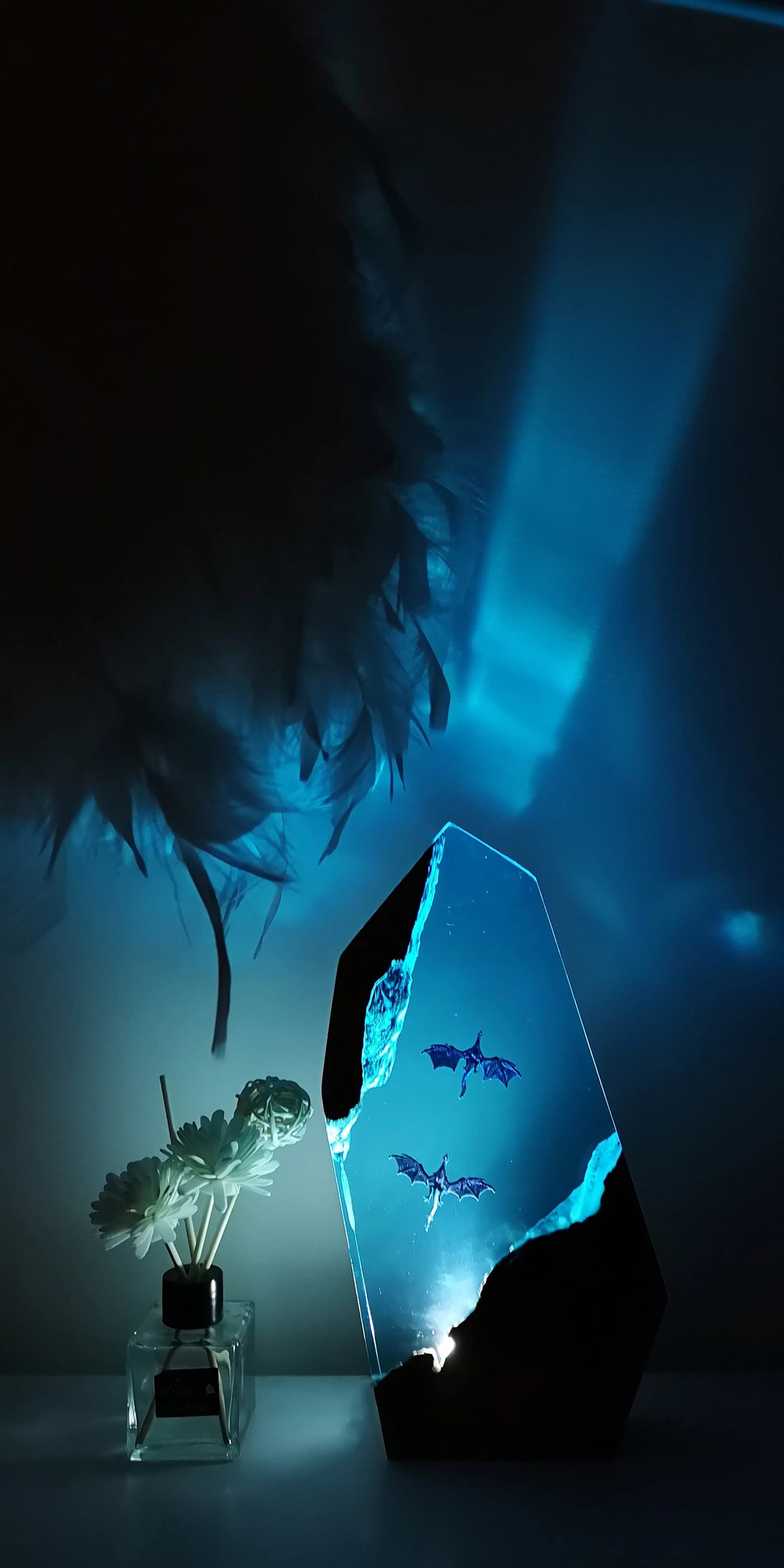 Dragon Resin Wood Lamp, Dragon Valentine's Day Ornament, Dragon Fly Night Lights, Dragon Room Decor, Cool Lamp, Art Deco Lamp, Dragon Statue 8