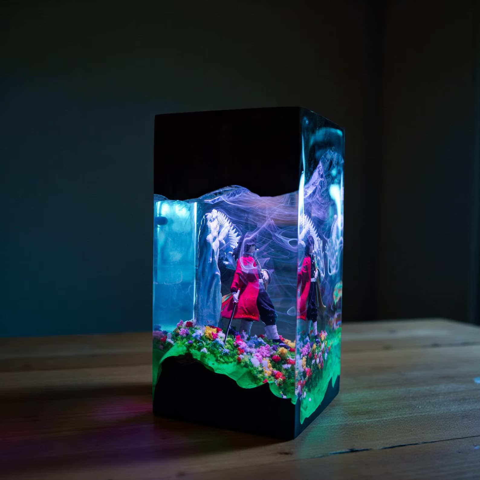 Handmade Fantasy Dragon Resin Lamp – Custom Epoxy Diorama Night Light, Anime Lamp, Gaming Gift, Unique Desk Decor, Christmas Gifts 5