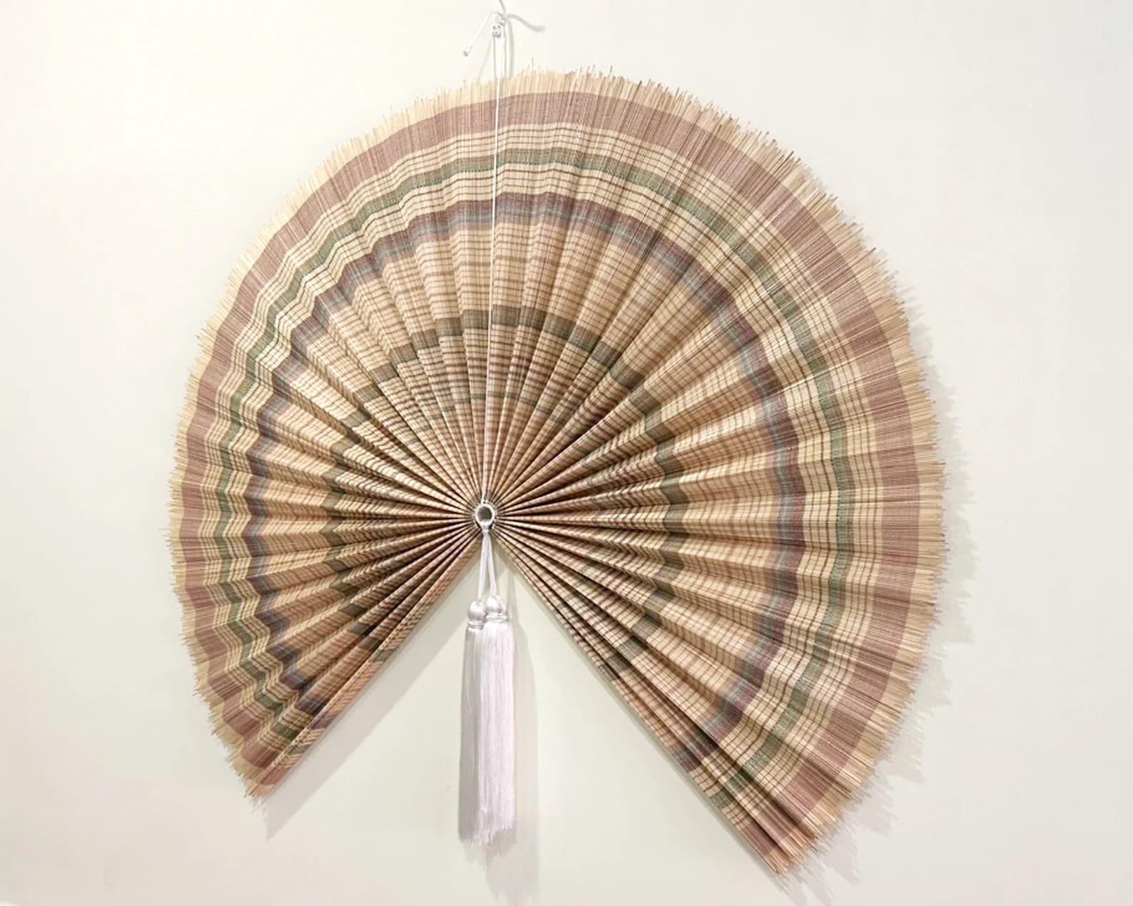 Wall Fan Decor, Bamboo Decorative Fans, Handcrafted Bamboo Fan, Boho Bamboo Wall Decor, Artisan Bamboo Fan Decor, Bamboo Fan (Style Fan 100) 4