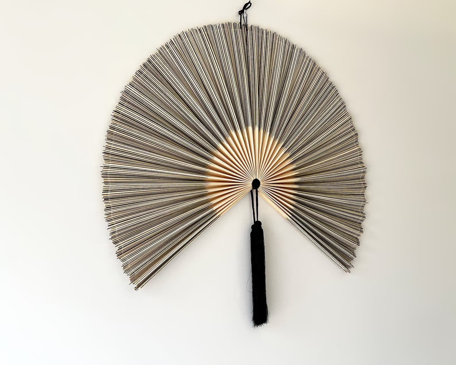 Wall Fan Decor, Bamboo Decorative Fans, Handcrafted Bamboo Fan, Boho Bamboo Wall Decor, Artisan Bamboo Fan Decor, Bamboo Fan ( Style Fan 80) 3