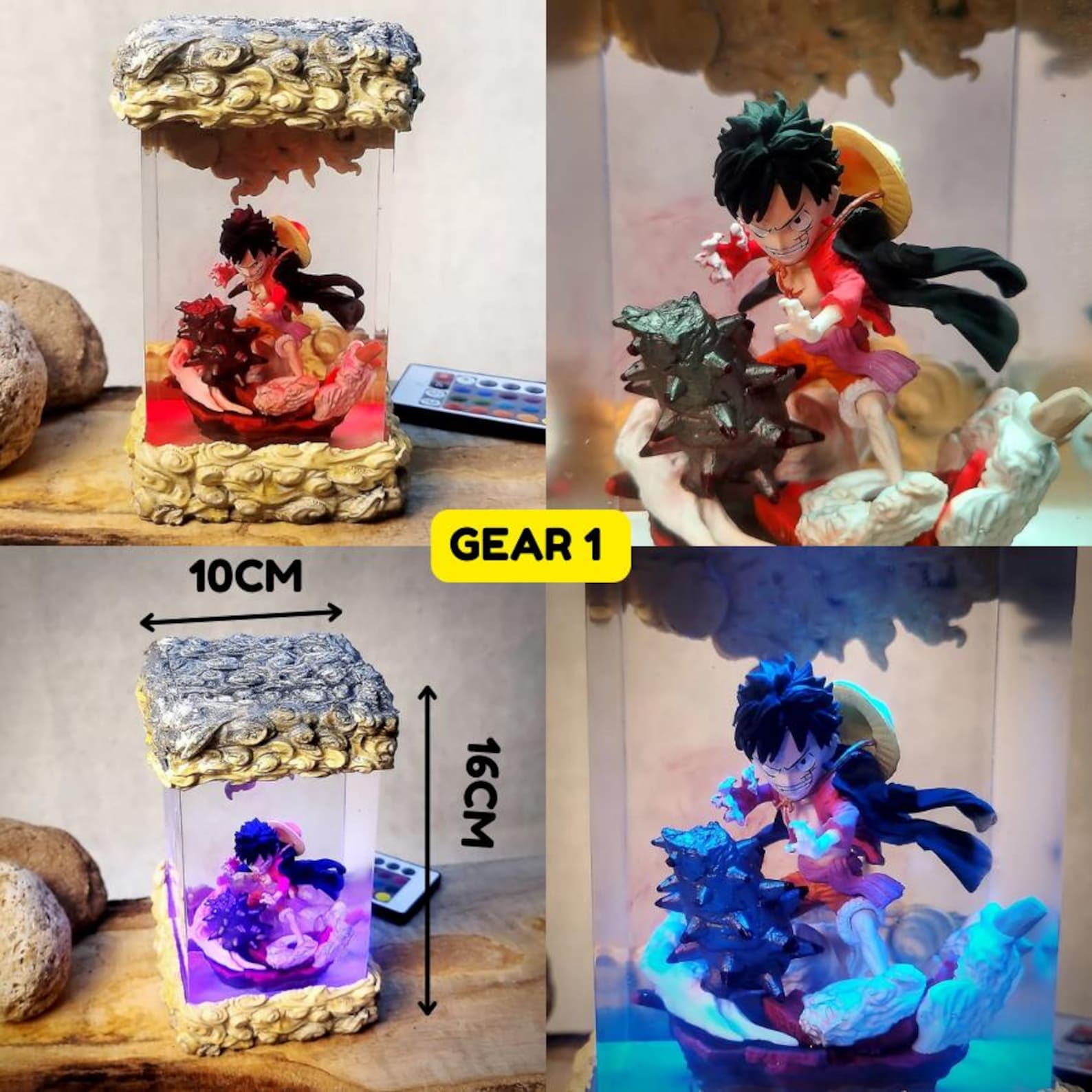 Z.or.o Dragon Lamp, Onepi.ec/e diorama wood resin lamp, G.e.ar 5 Inspired, Gift For kid, gift for him, Christmas Gift Idea, Gift For Otaku 12