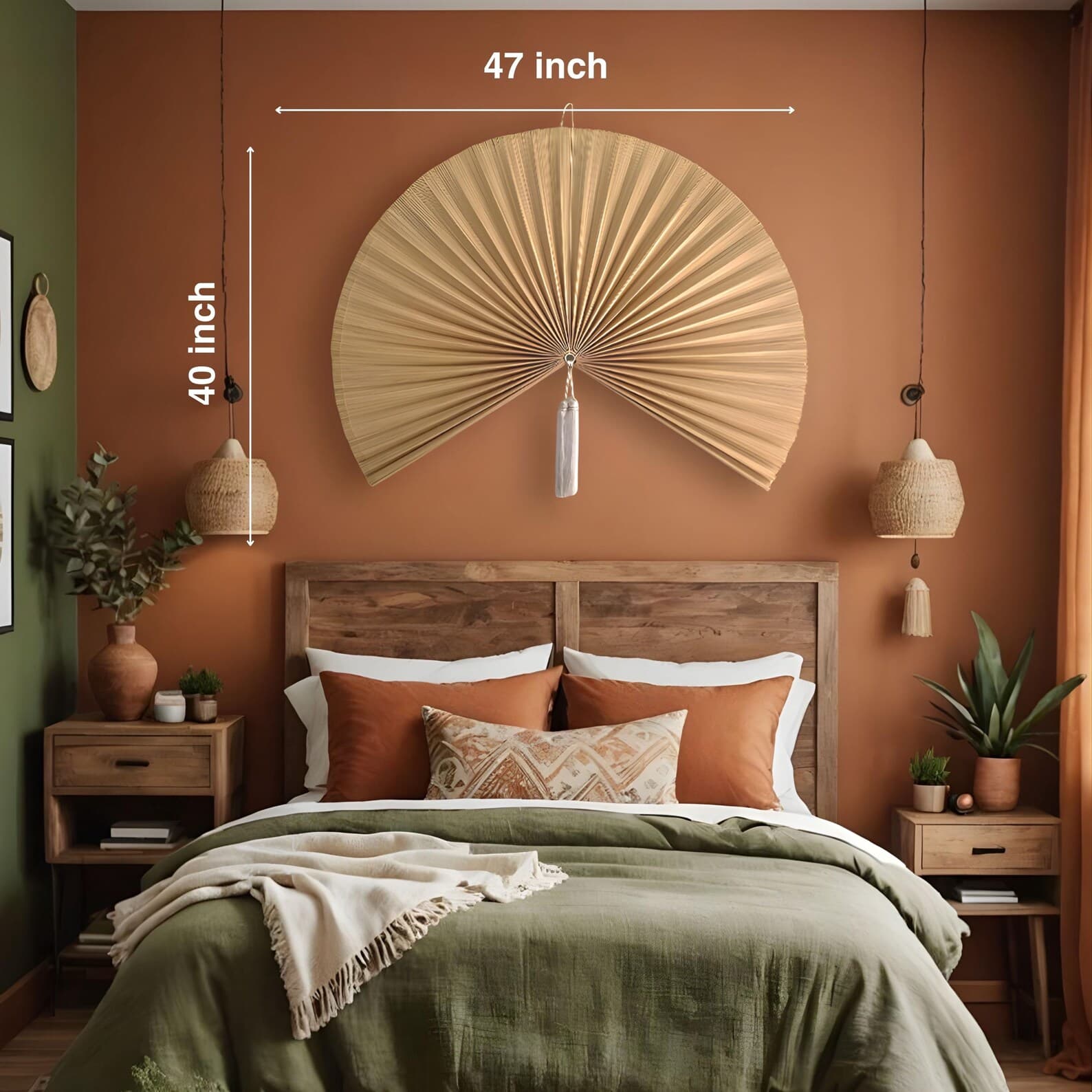 Bamboo Wall Hanging Fan 5