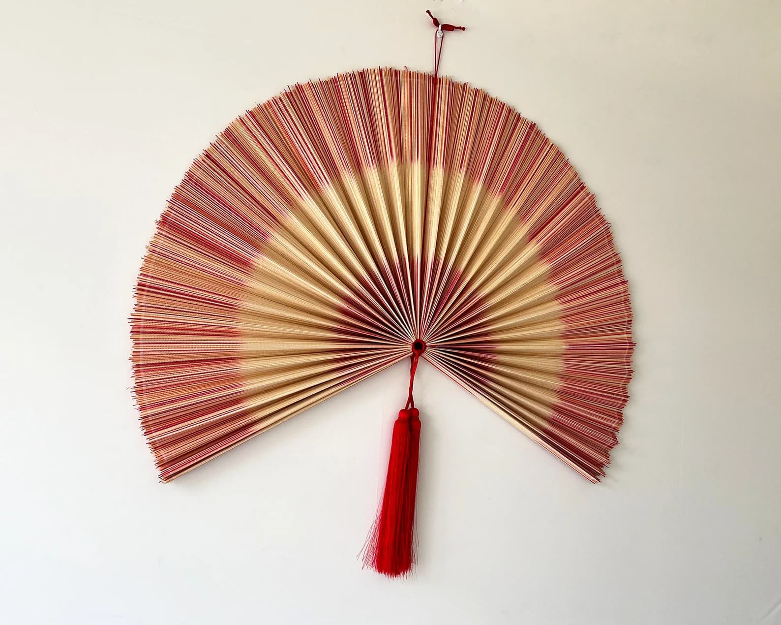 Wall Fan Decor, Bamboo Decorative Fans, Handcrafted Bamboo Fan, Boho Bamboo Wall Decor, Artisan Bamboo Fan Decor, Bamboo Fan ( Style Fan 08) 4