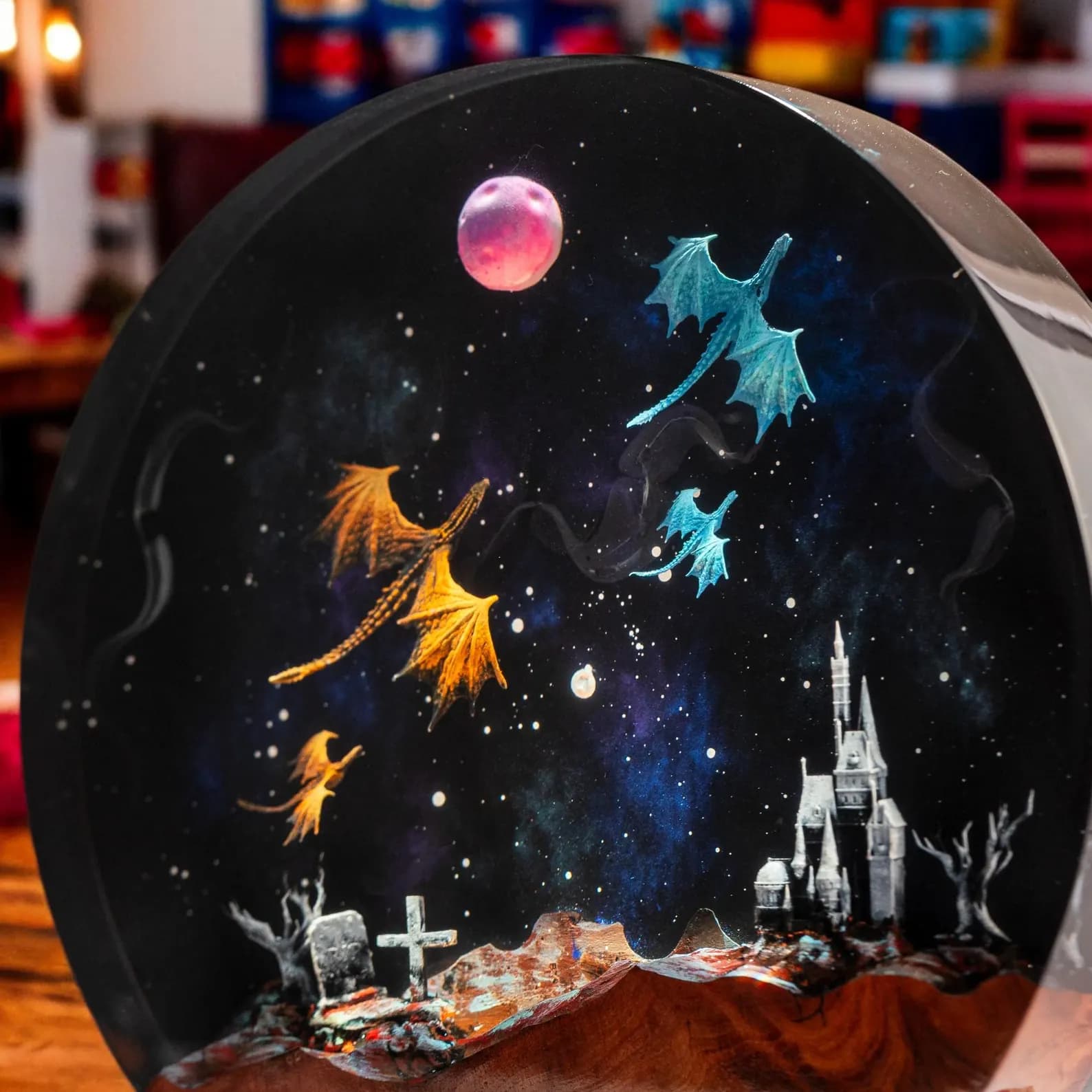 Handmade Resin Dragon Galaxy Lamp – Magical Christmas Night Light, Fantasy Chrismast Gift 4