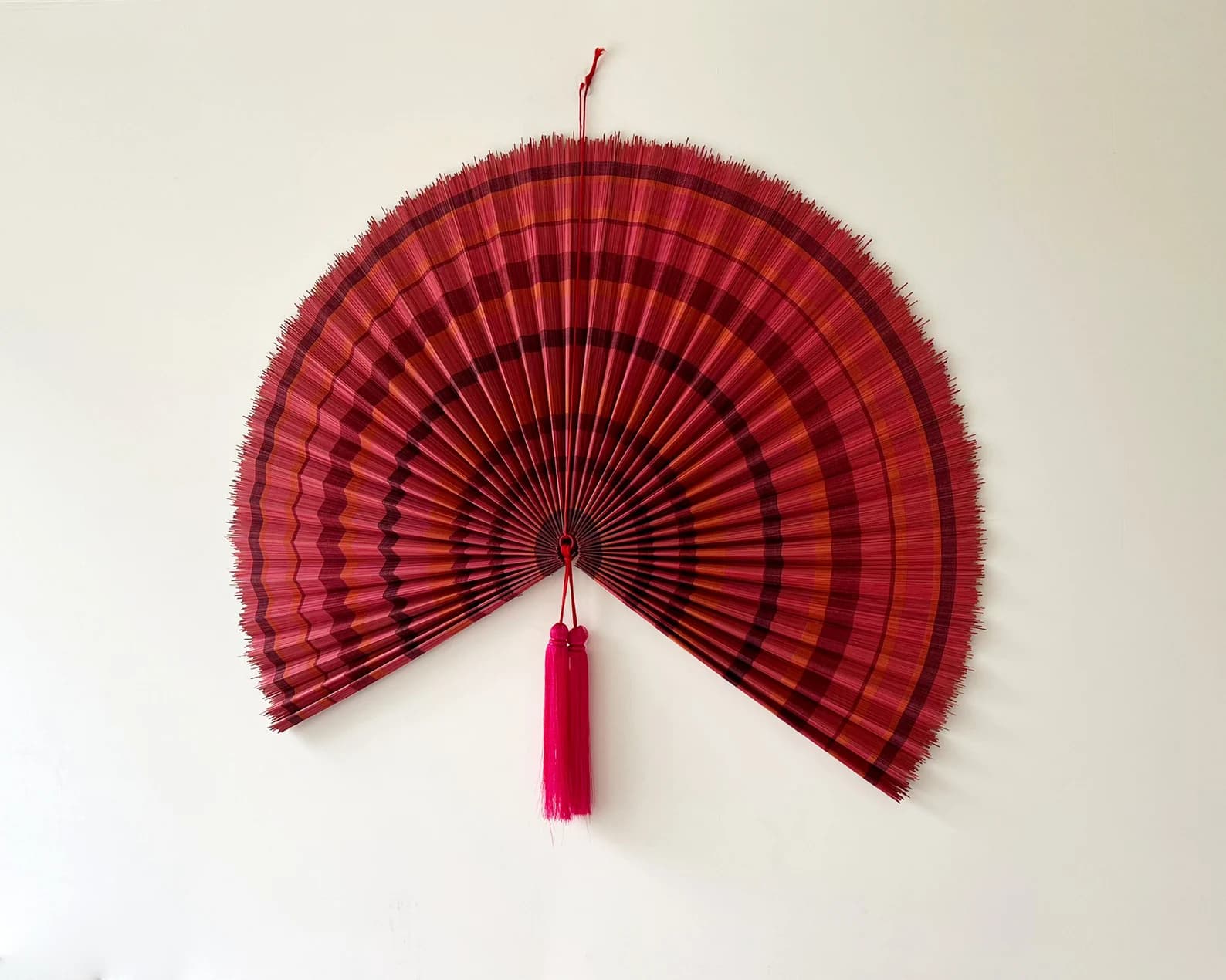 Wall Fan Decor, Bamboo Decorative Fans, Handcrafted Bamboo Fan, Boho Bamboo Wall Decor, Artisan Bamboo Fan Decor, Bamboo Fan ( Style Fan 38) 4
