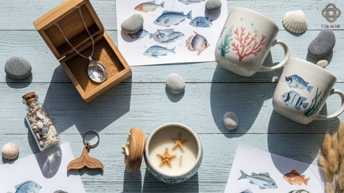 Ocean theme handmade gift: calm, thoughtful pieces inspired by the sea