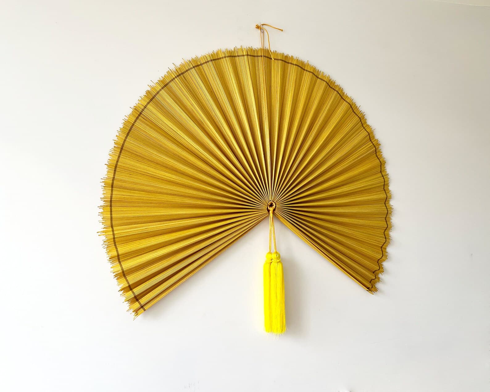 Wall Fan Decor, Bamboo Decorative Fans, Handcrafted Bamboo Fan, Boho Bamboo Wall Decor, Artisan Bamboo Fan Decor, Bamboo Fan ( Style Fan 42) 3