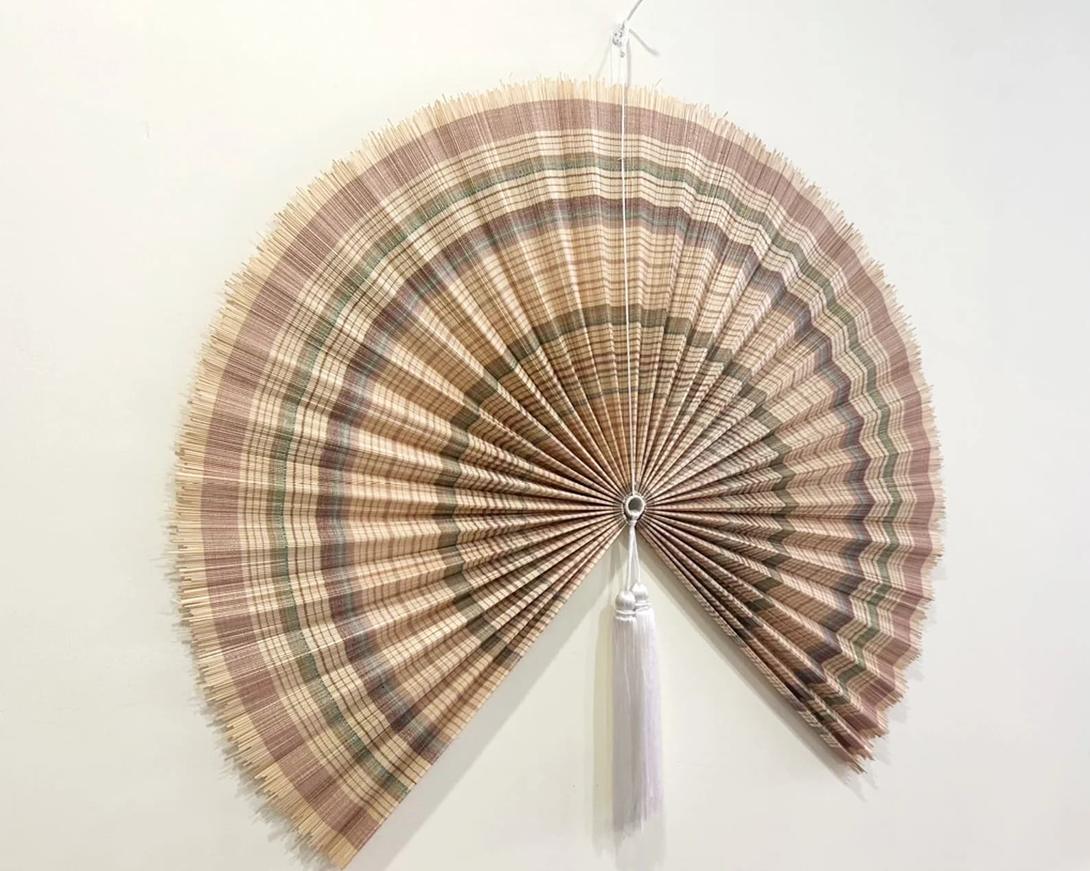 Wall Fan Decor, Bamboo Decorative Fans, Handcrafted Bamboo Fan, Boho Bamboo Wall Decor, Artisan Bamboo Fan Decor, Bamboo Fan (Style Fan 100) 3