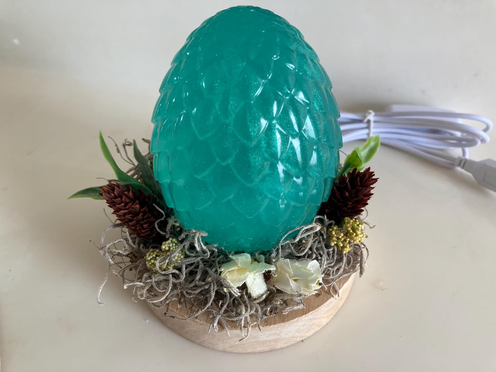 Dragon Egg Lamp, Light up Dragon Egg, Dragon, Dragon Egg, Resin, Resin Dragon Egg, Nursery Decor, Baby Shower Gift, Enchanted Light 2