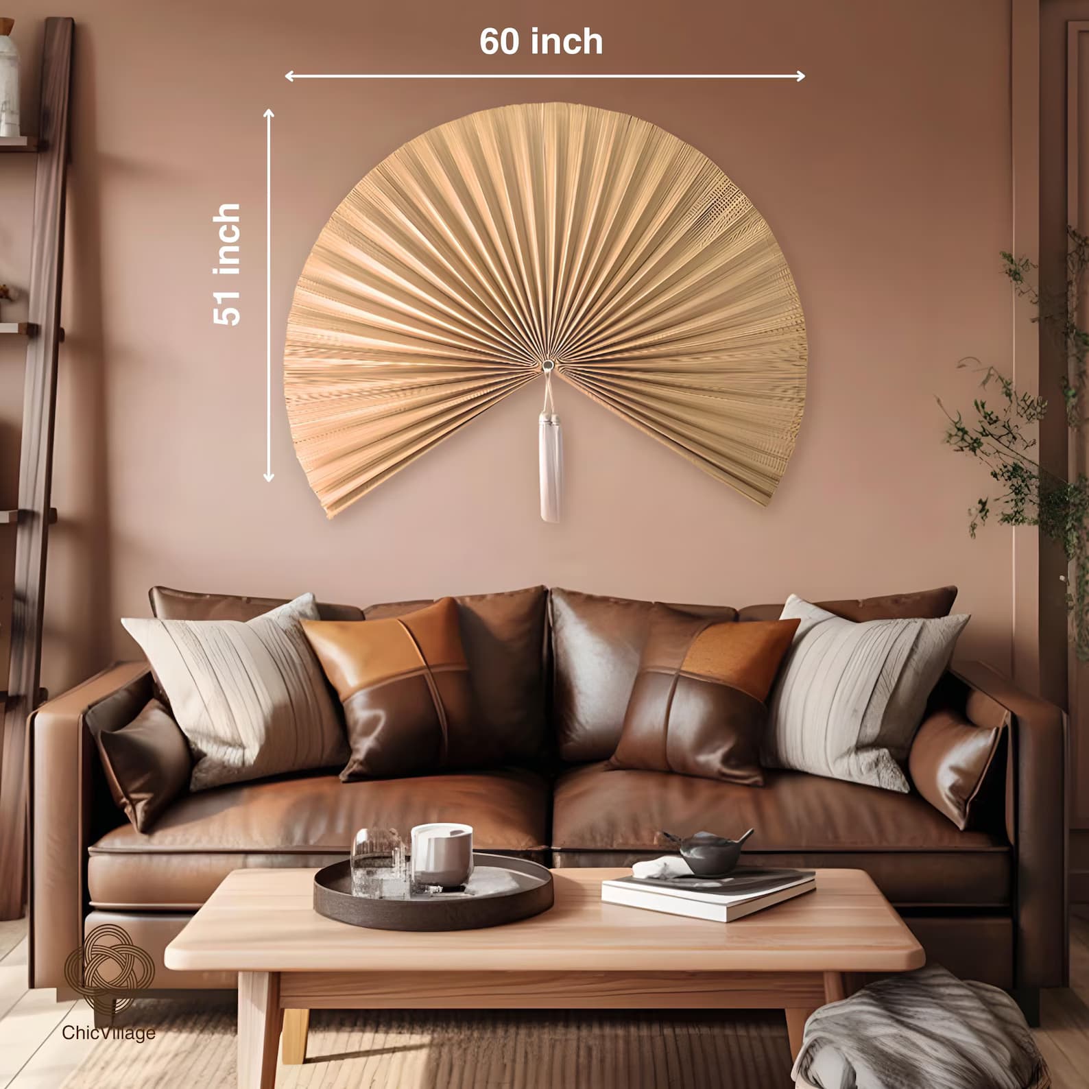 Bamboo Wall Hanging Fan 1