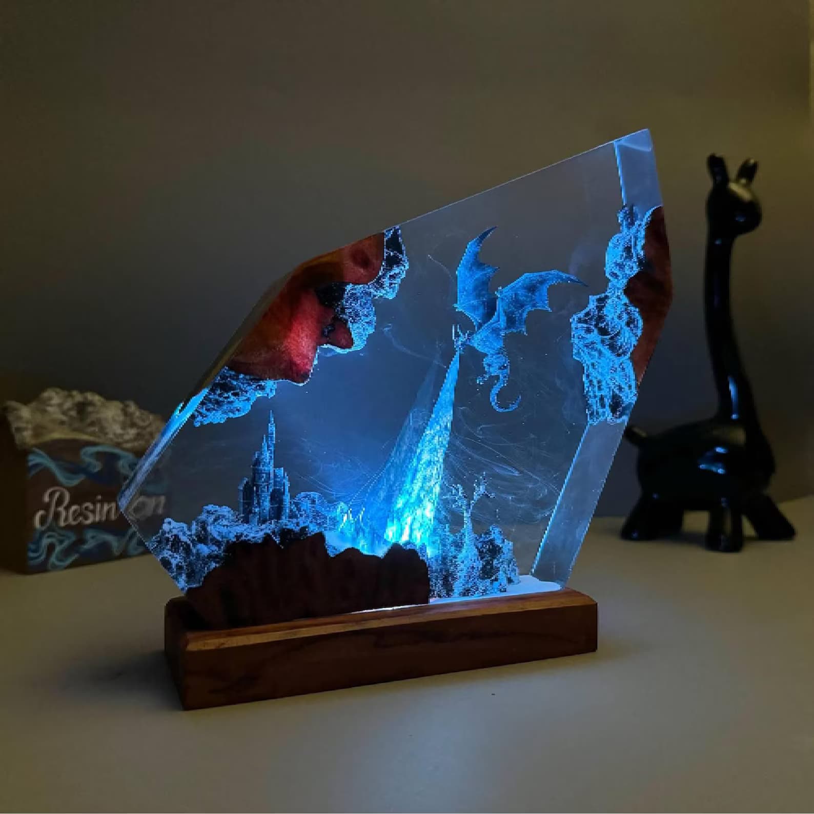 Dragon Fantasy Resin Lamp | LED Art Decor 2